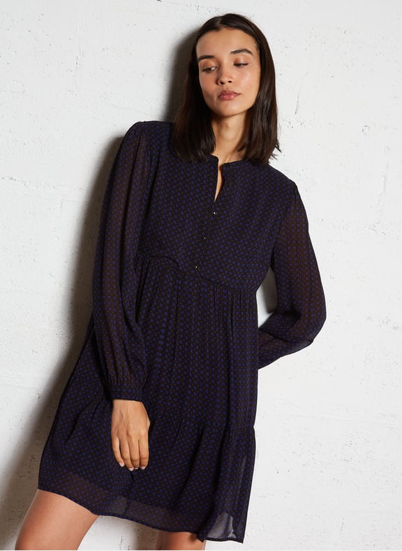 Robe droite col mao louise Bleu by MAISON 123 MAISON 123 Robe droite col mao louise Bleu