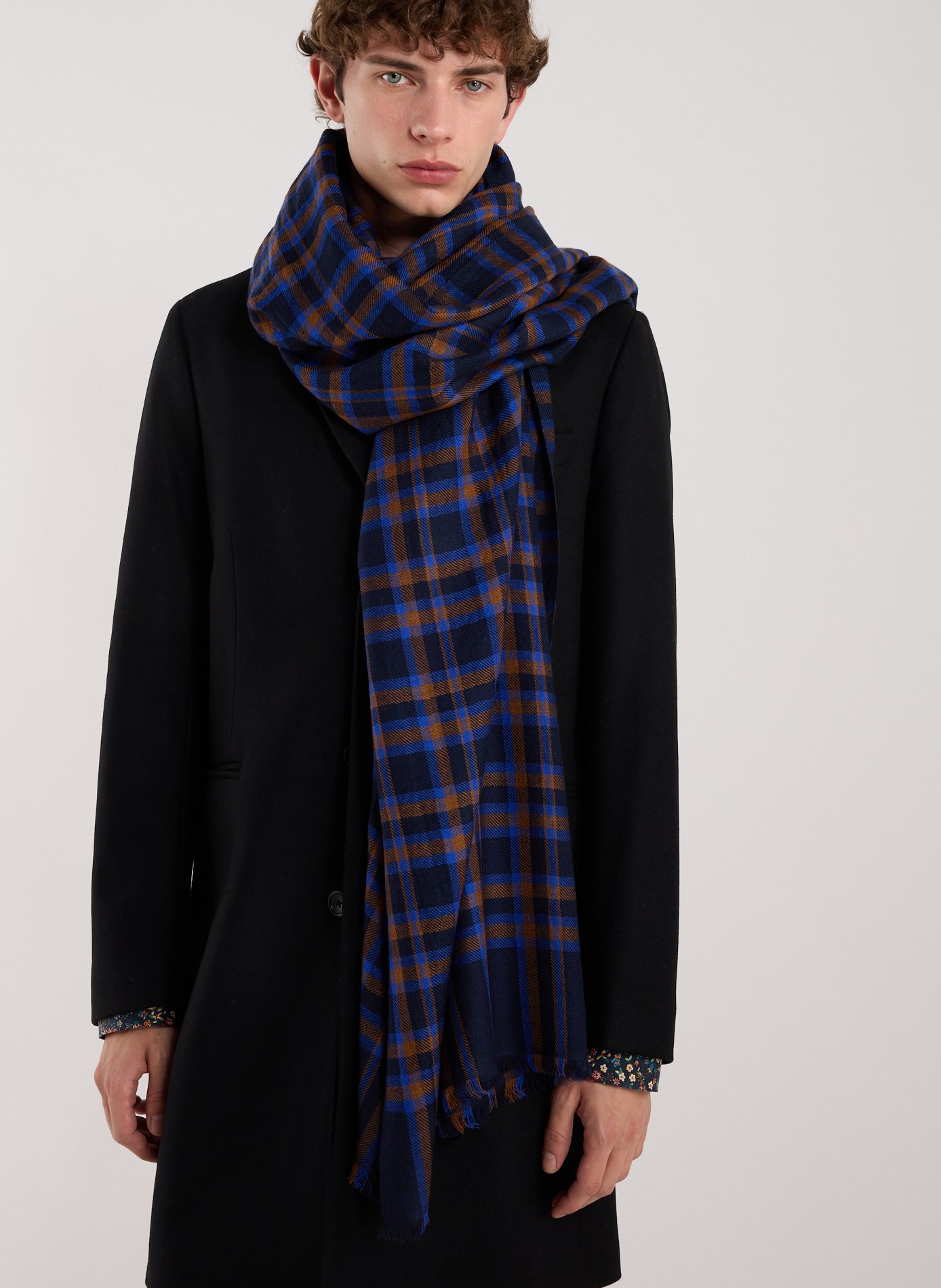 Virgin wool plaid scarf SAISON 1865 Multicolour