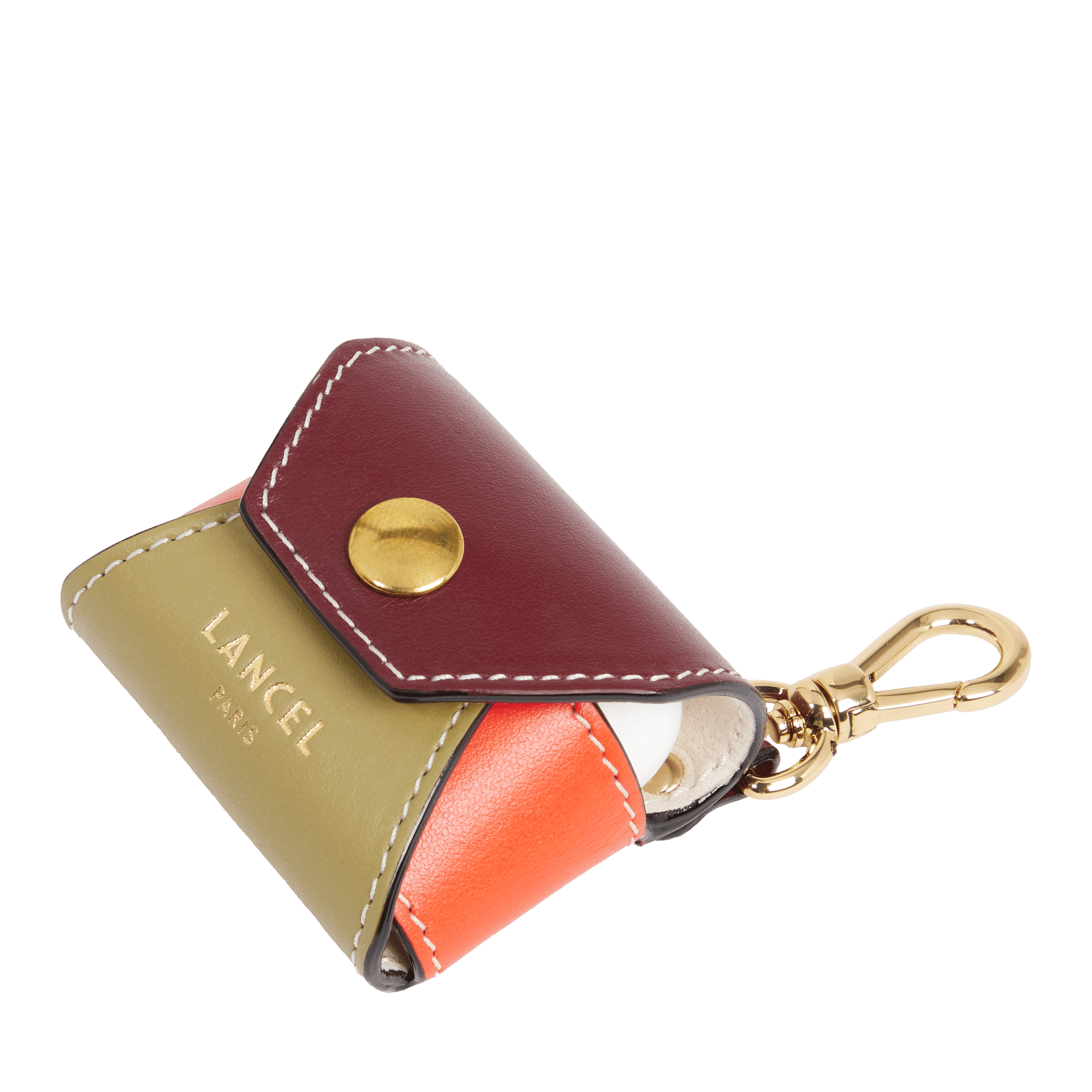 Etui airpods en cuir LANCEL Orange