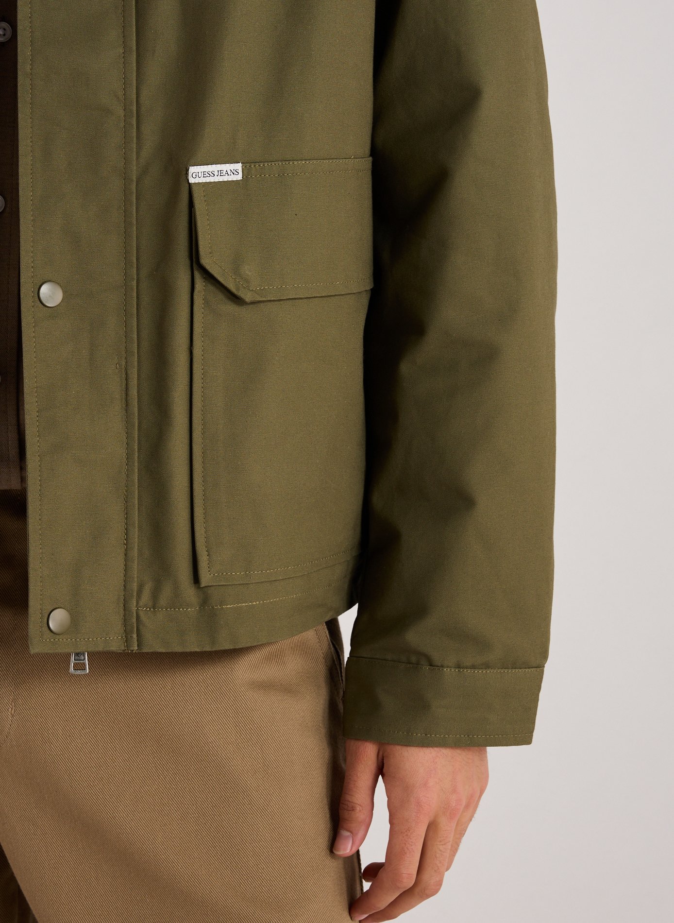 Cotton jacket GUESS Green