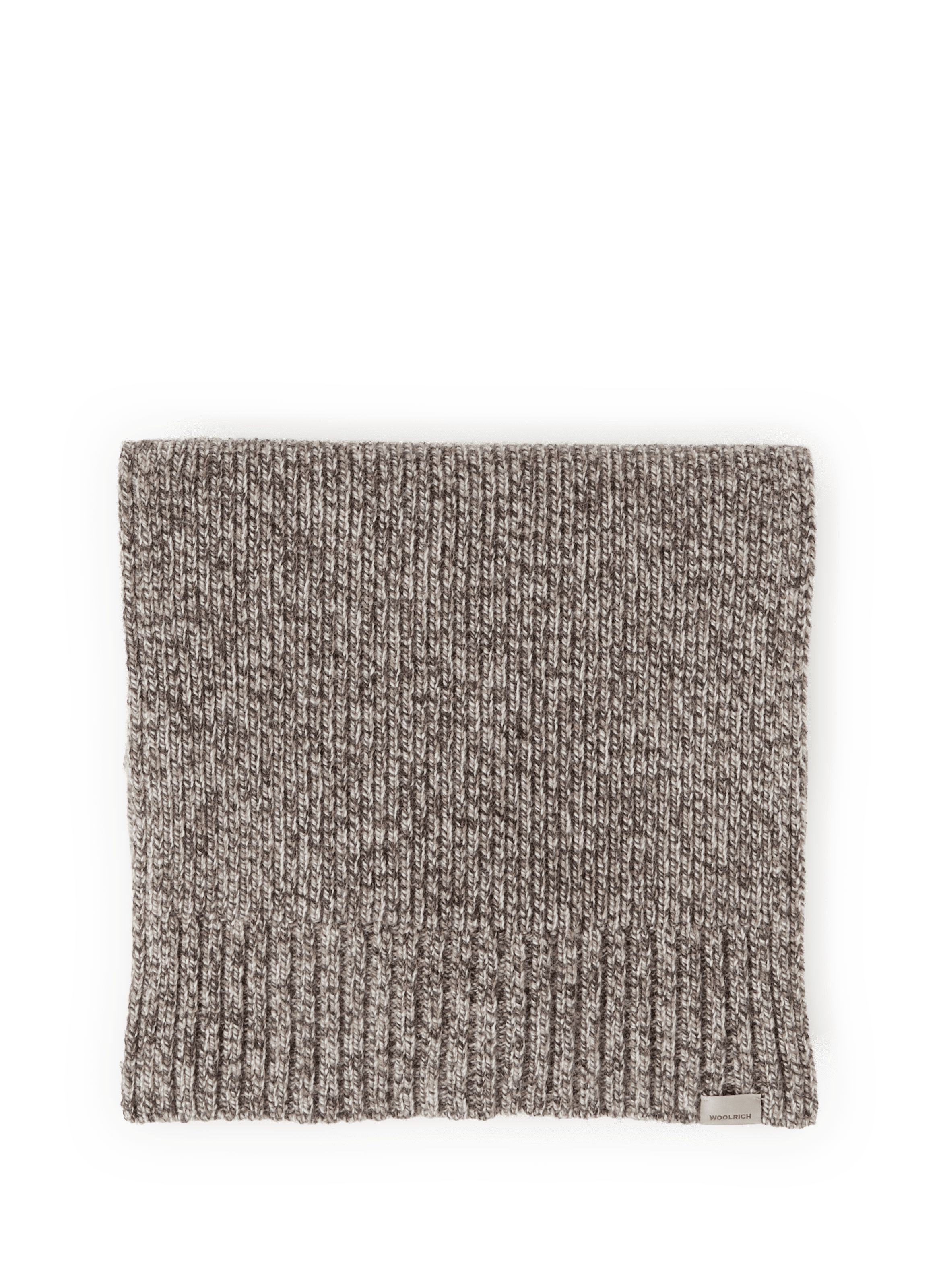 WOOLRICH Ribbed wool scarf Brown