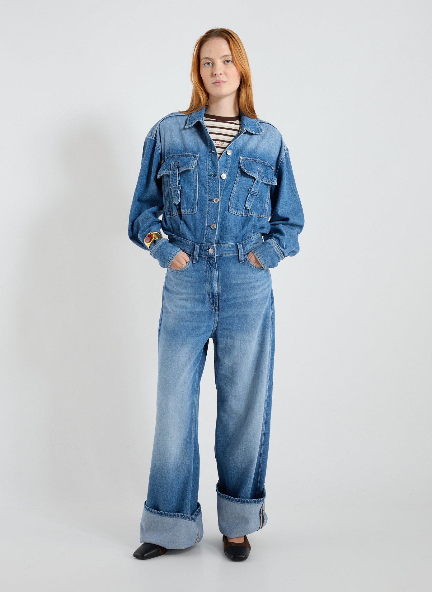 Brass and stone cuff SYLVIA TOLEDANO Red