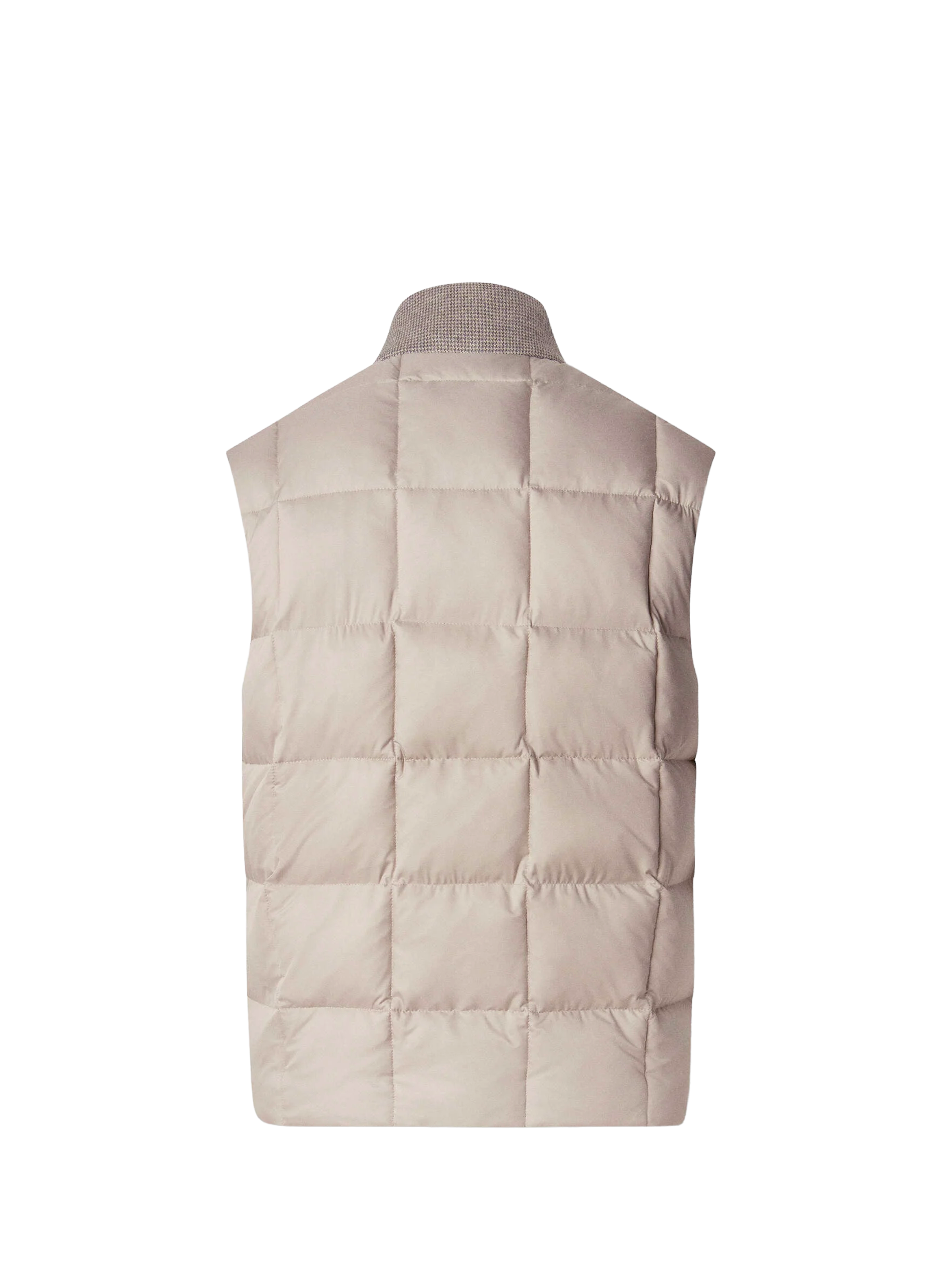 Veste sans manche matelassée à motif pied-de-poule FACONNABLE Marron