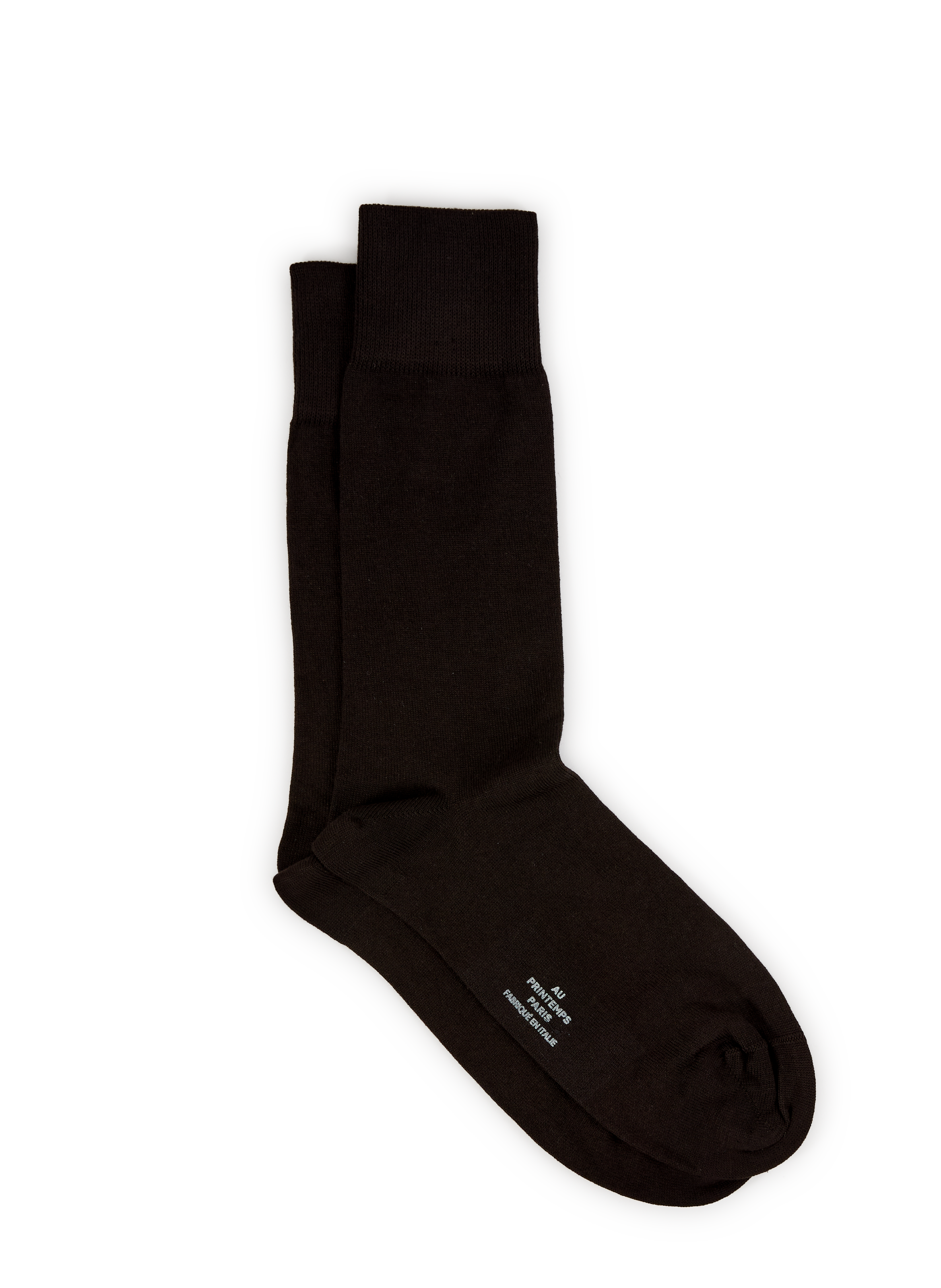 AU PRINTEMPS PARIS Chaussettes hautes en coton Marron