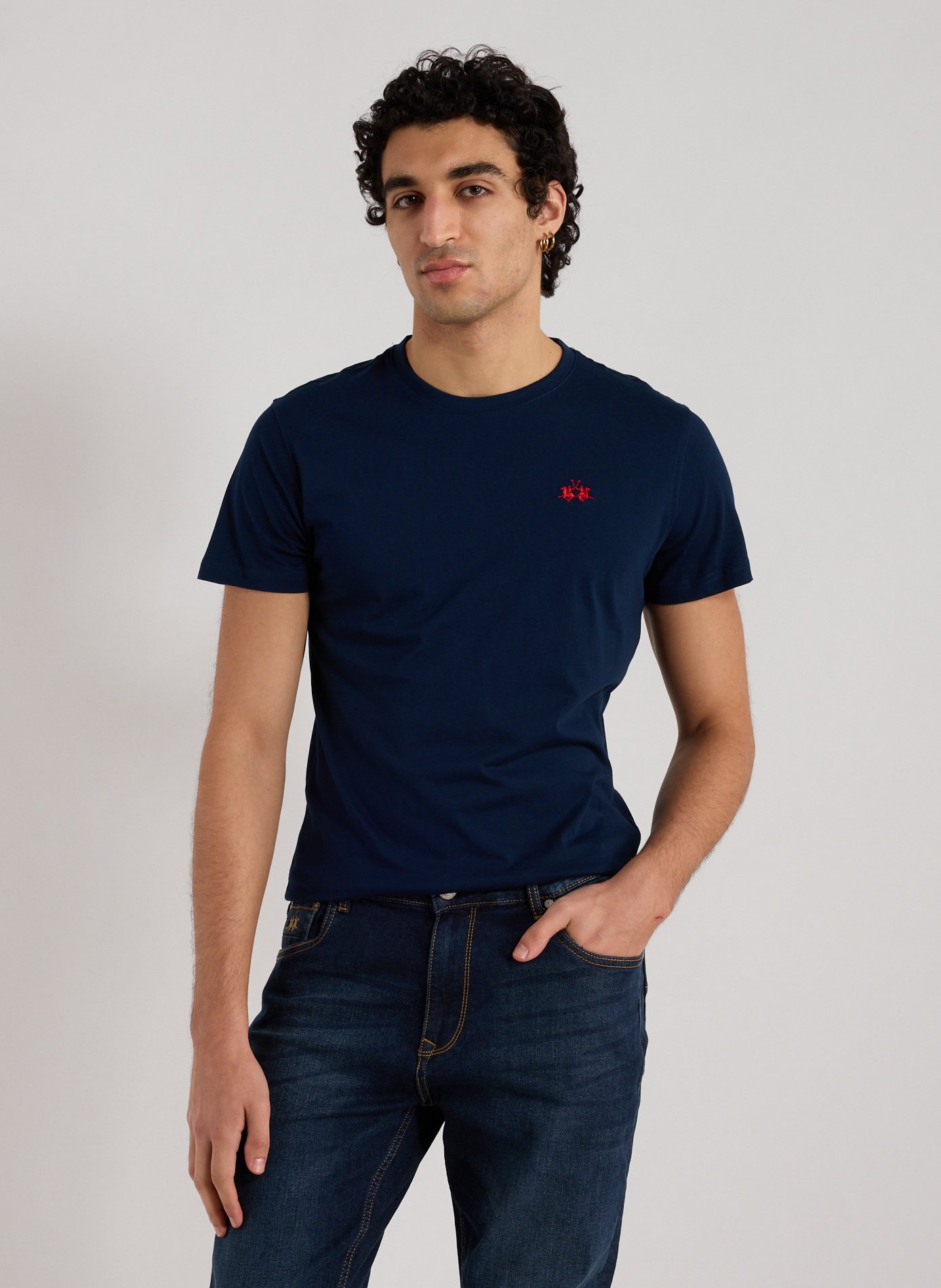 LA MARTINA T-shirt en coton Bleu