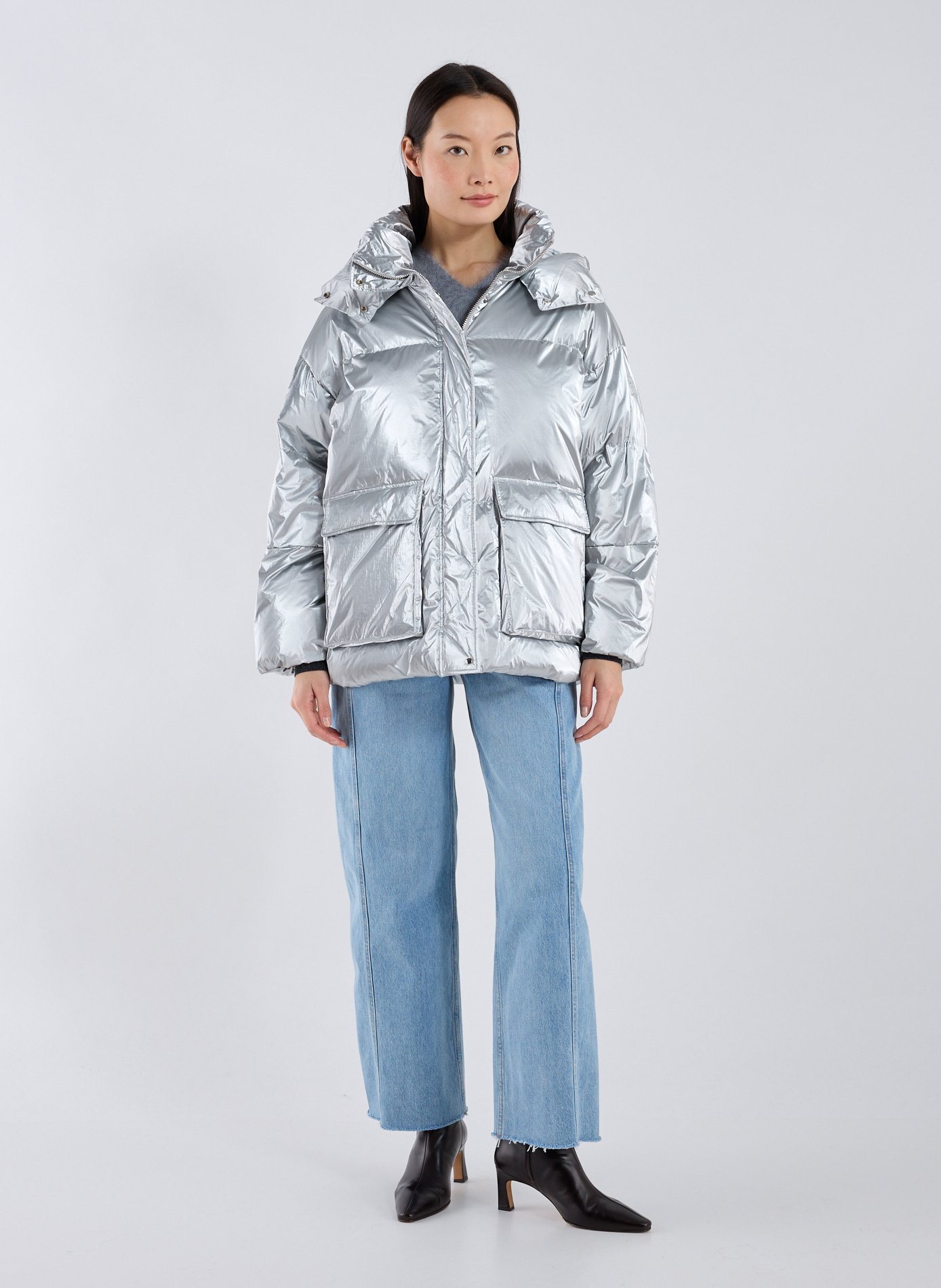 Veste matelassée à capuche amovible OOF WEAR Argent