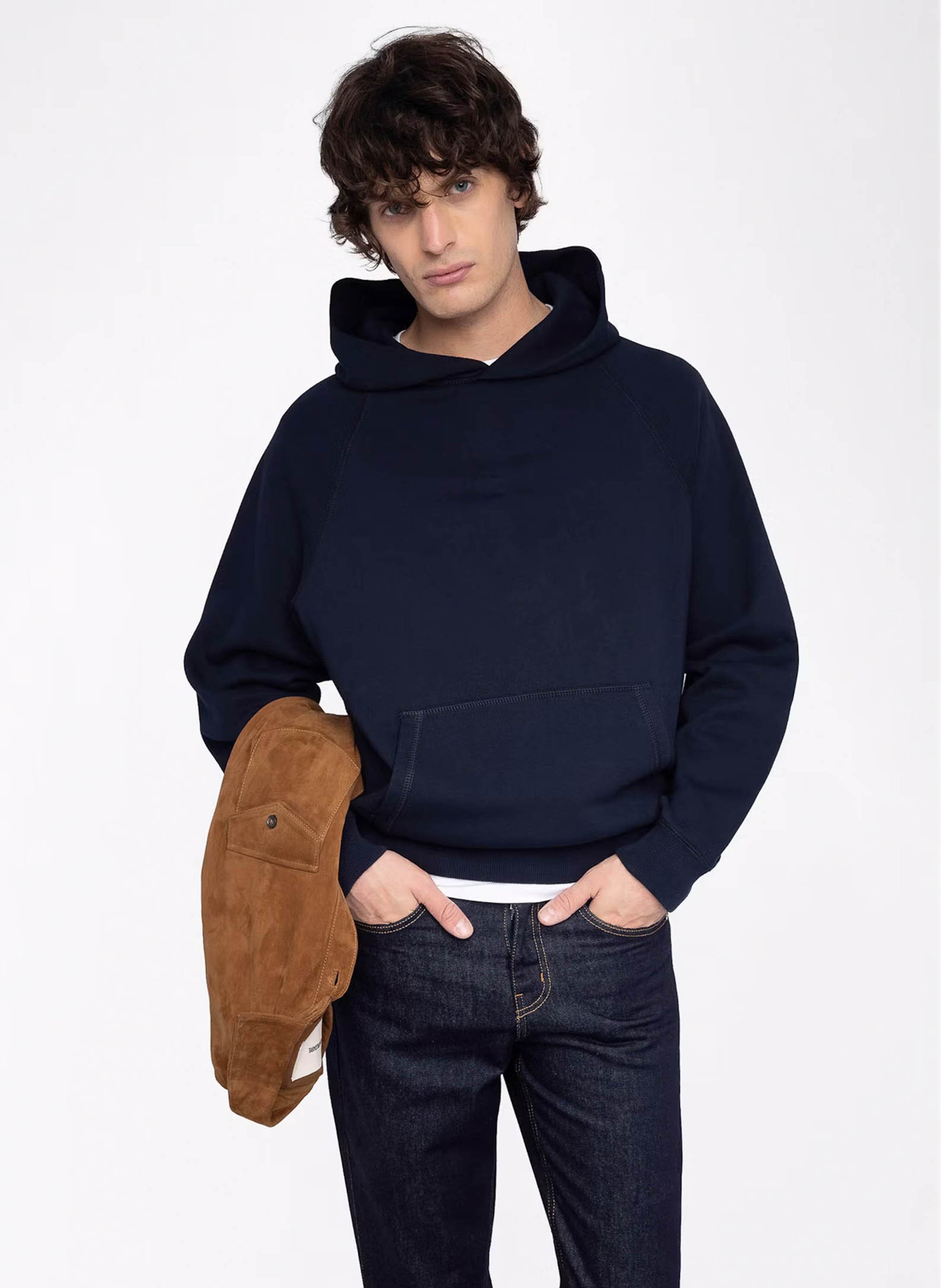 Sweat à capuche droit en coton georgio ZADIG&VOLTAIRE Bleu