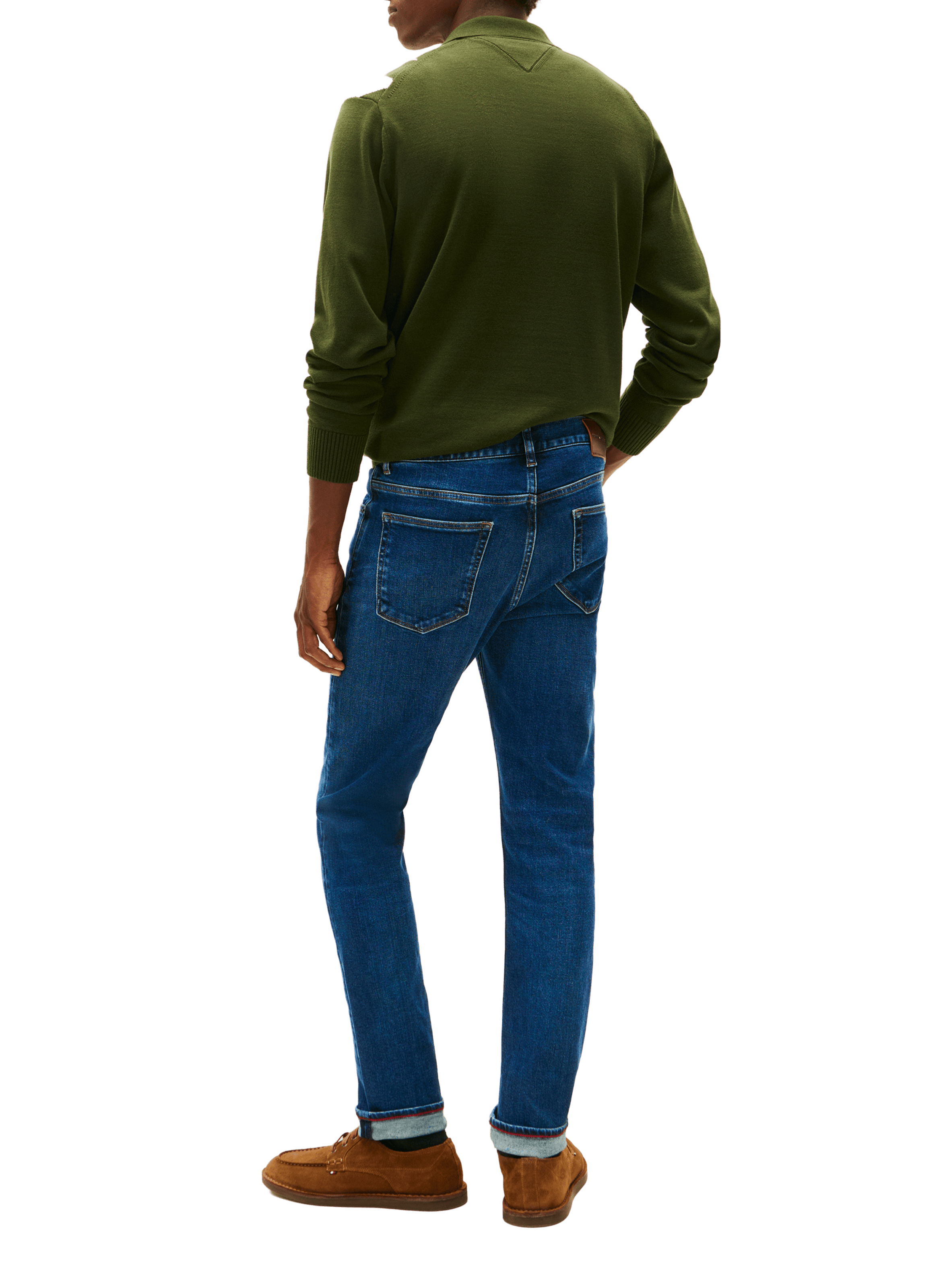 Jean coupe slim en coton mélangé TOMMY HILFIGER Bleu