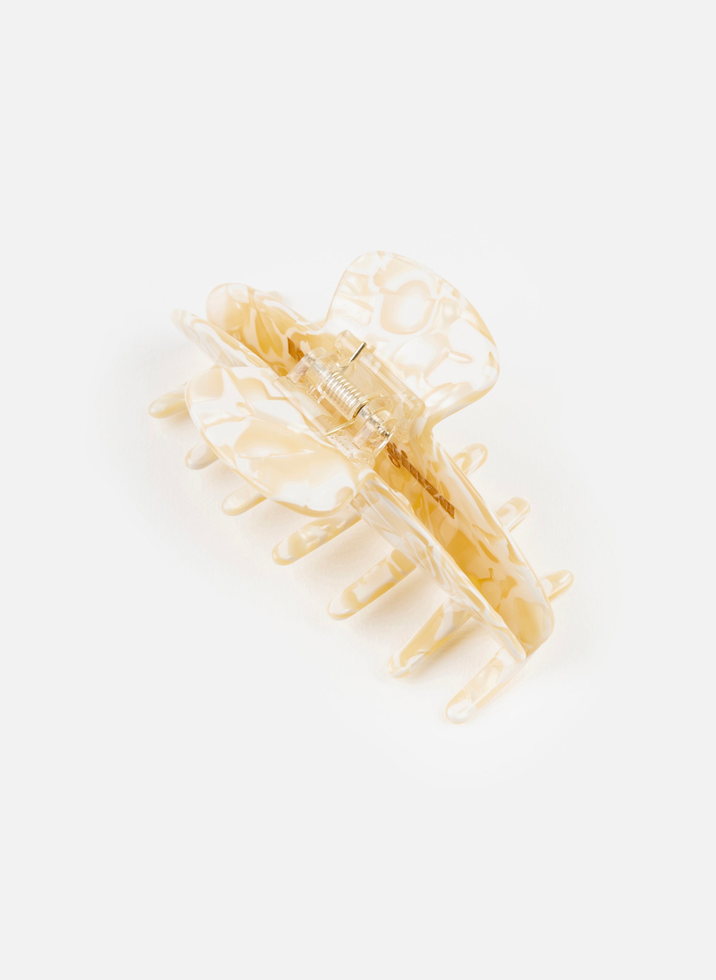 Pince à cheveux en acétate de cellulose KURAGE GINZA Beige