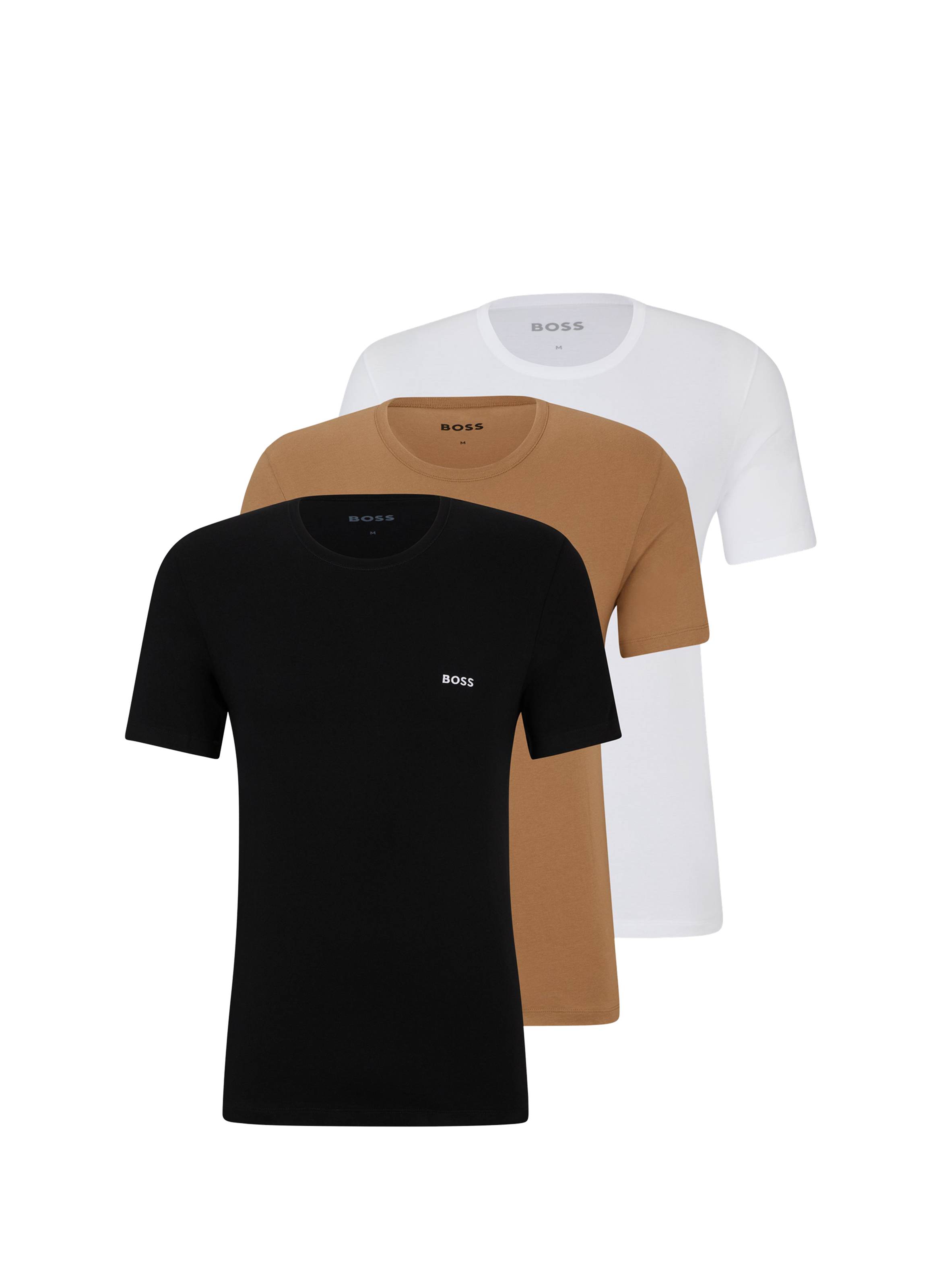 Lot de 3 tee-shirt col rond en coton BOSS Multicolore