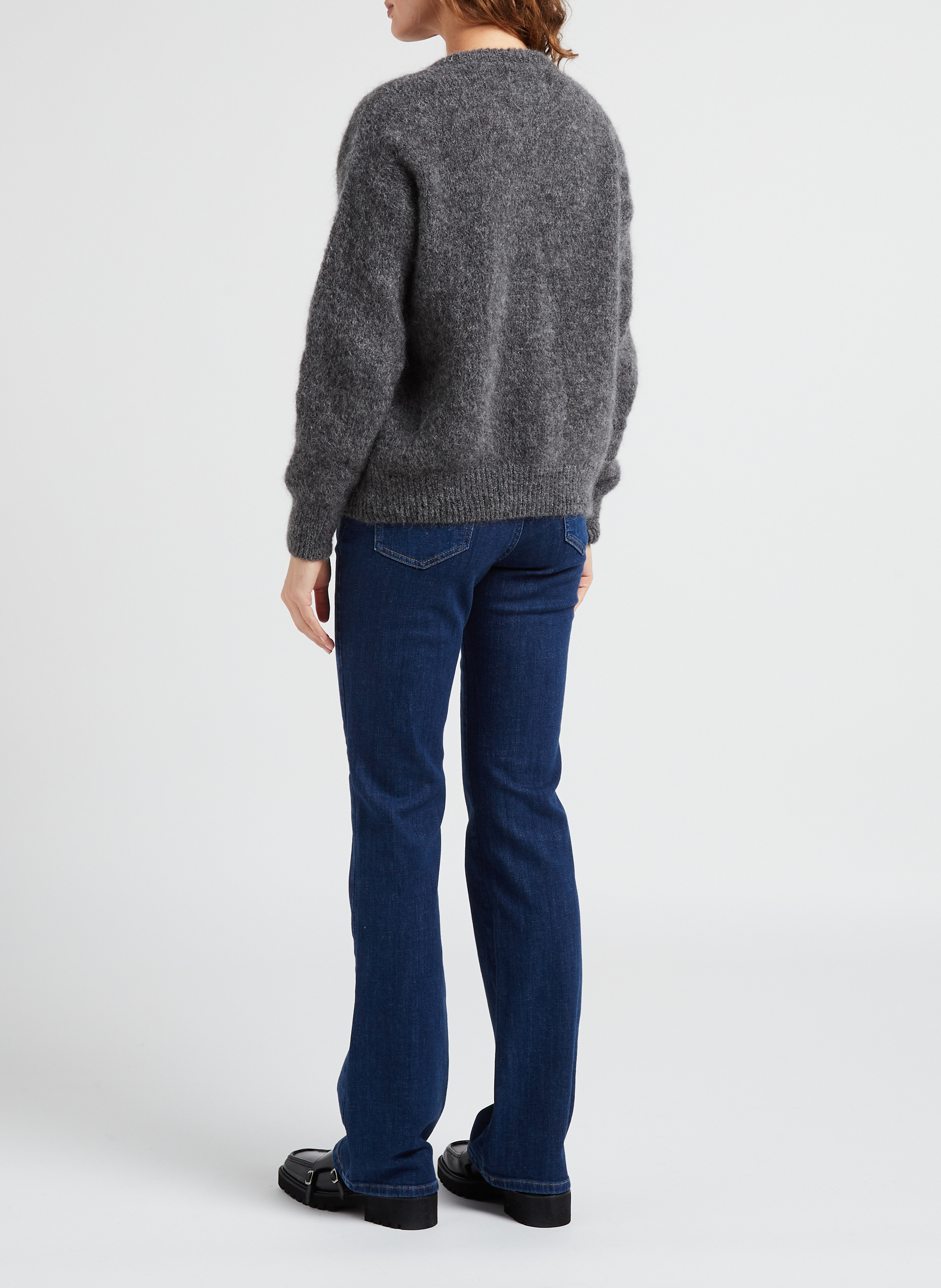 Jean droit en coton mélangé ross BA&SH Bleu