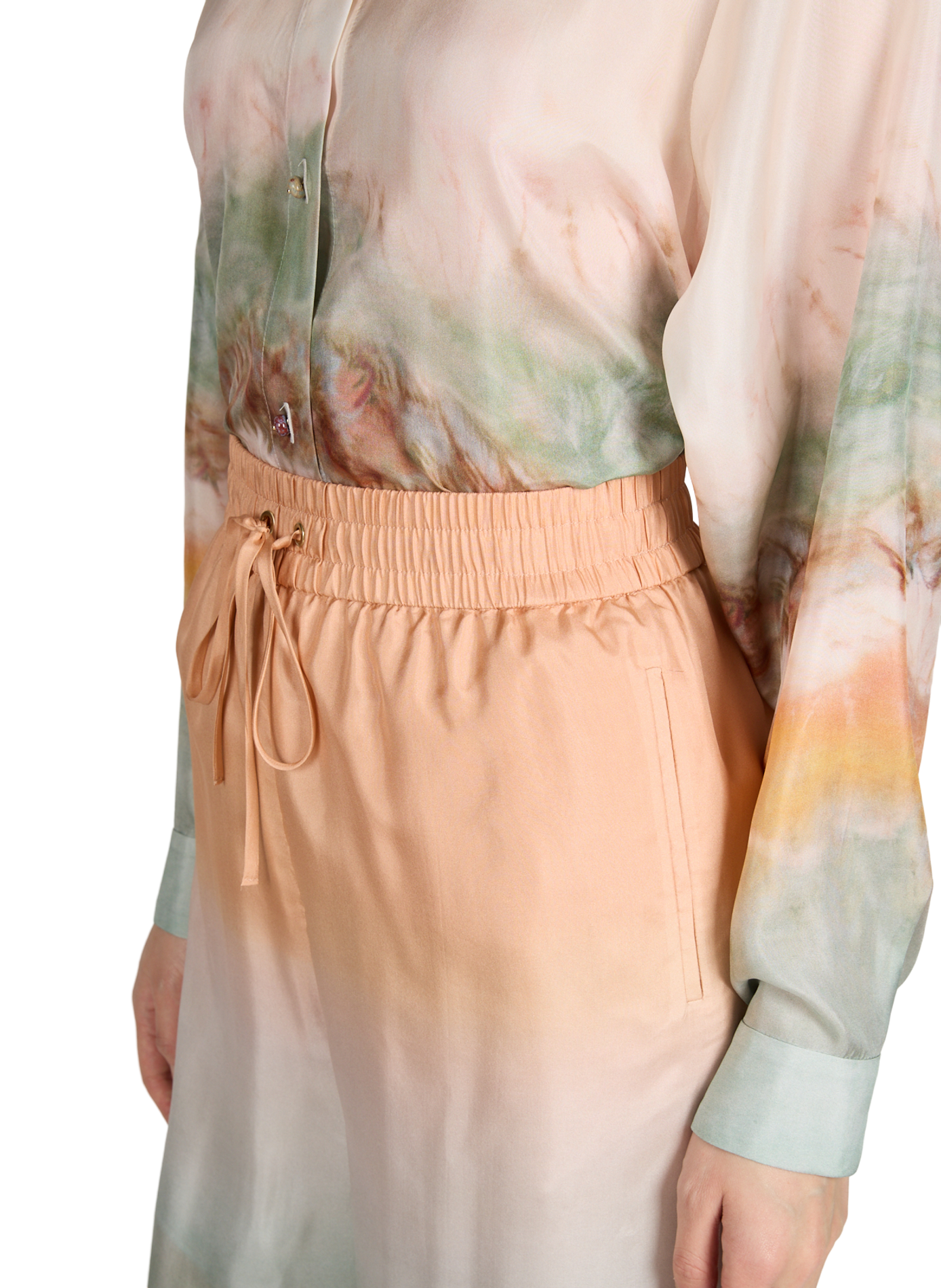 Pantalon ample en soie ZIMMERMANN Multicolore