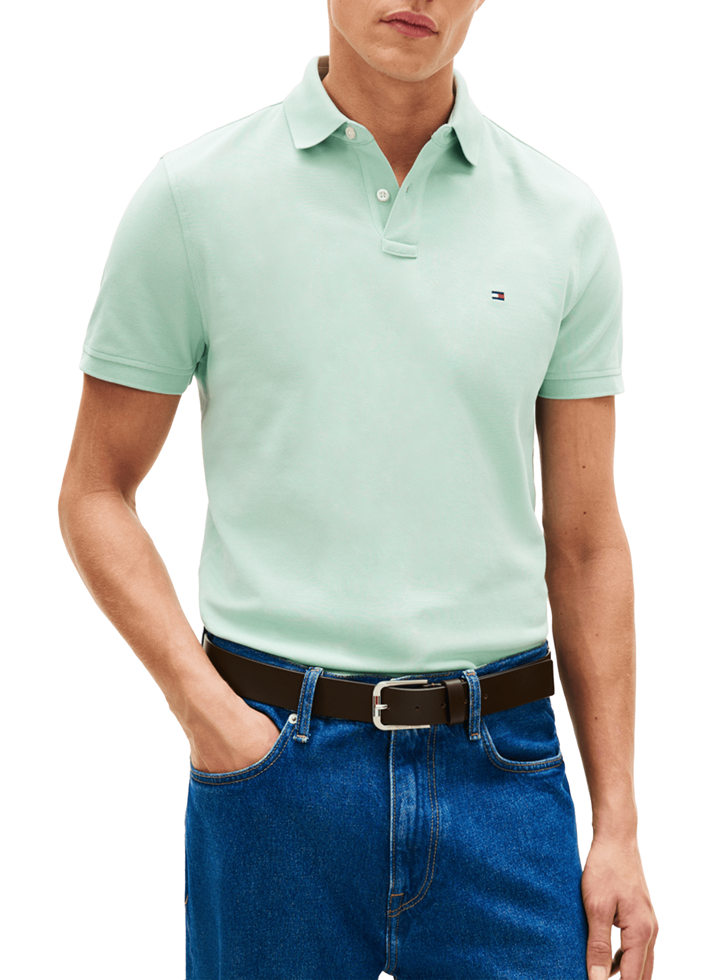 Polo en coton organique TOMMY HILFIGER Vert