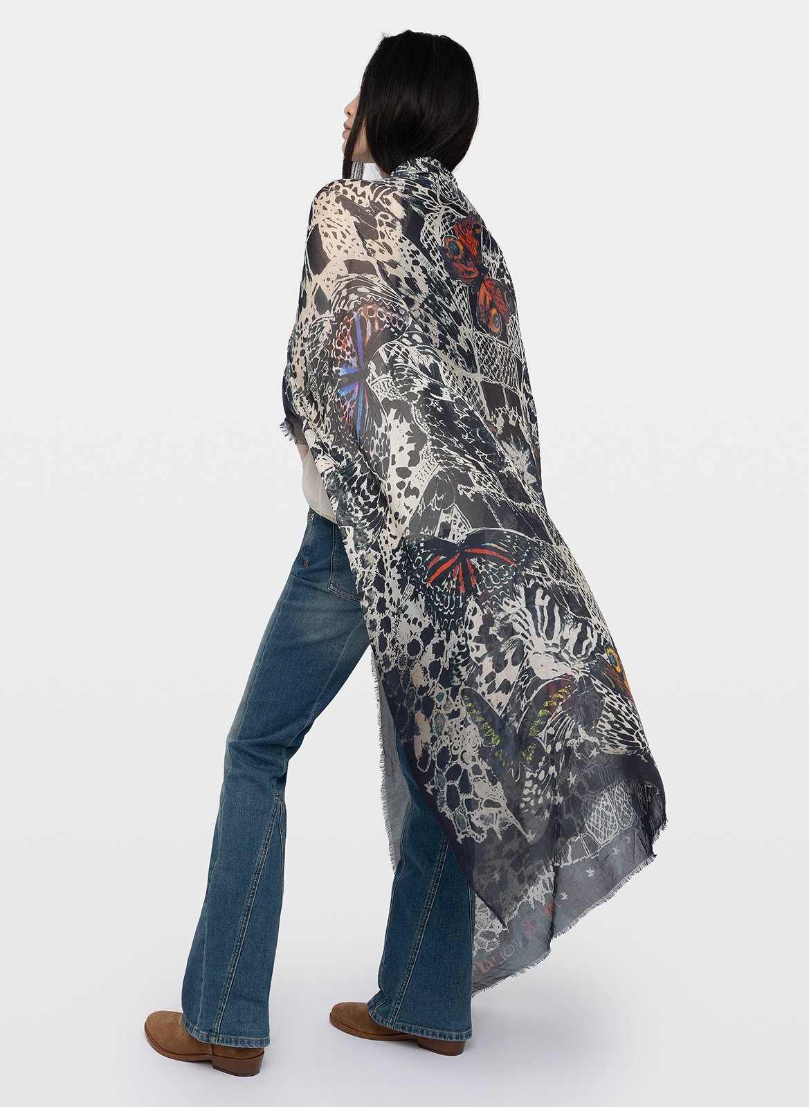 Foulard en soie blondie ZADIG&VOLTAIRE Bleu