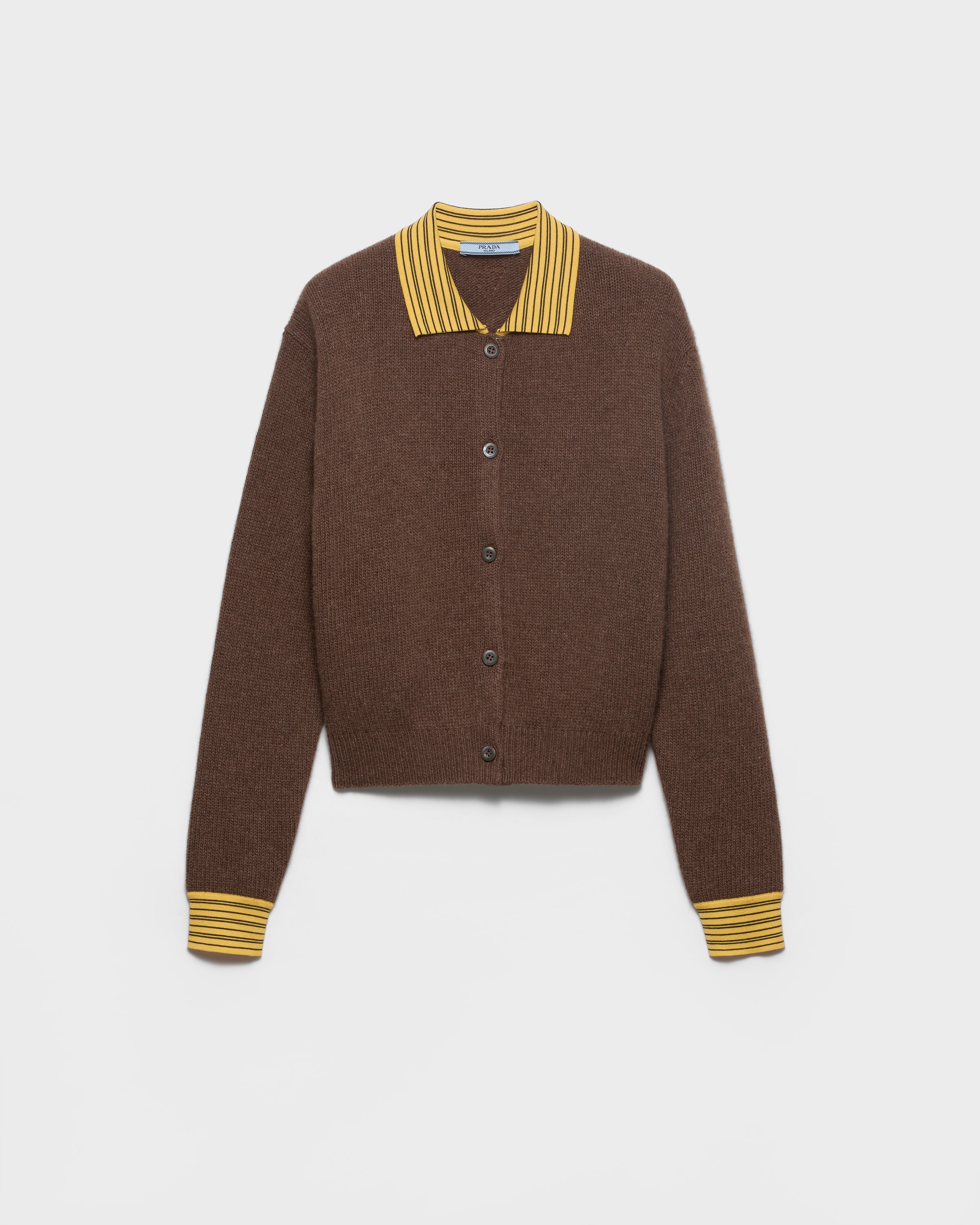 Cardigan en cachemire PRADA Marron