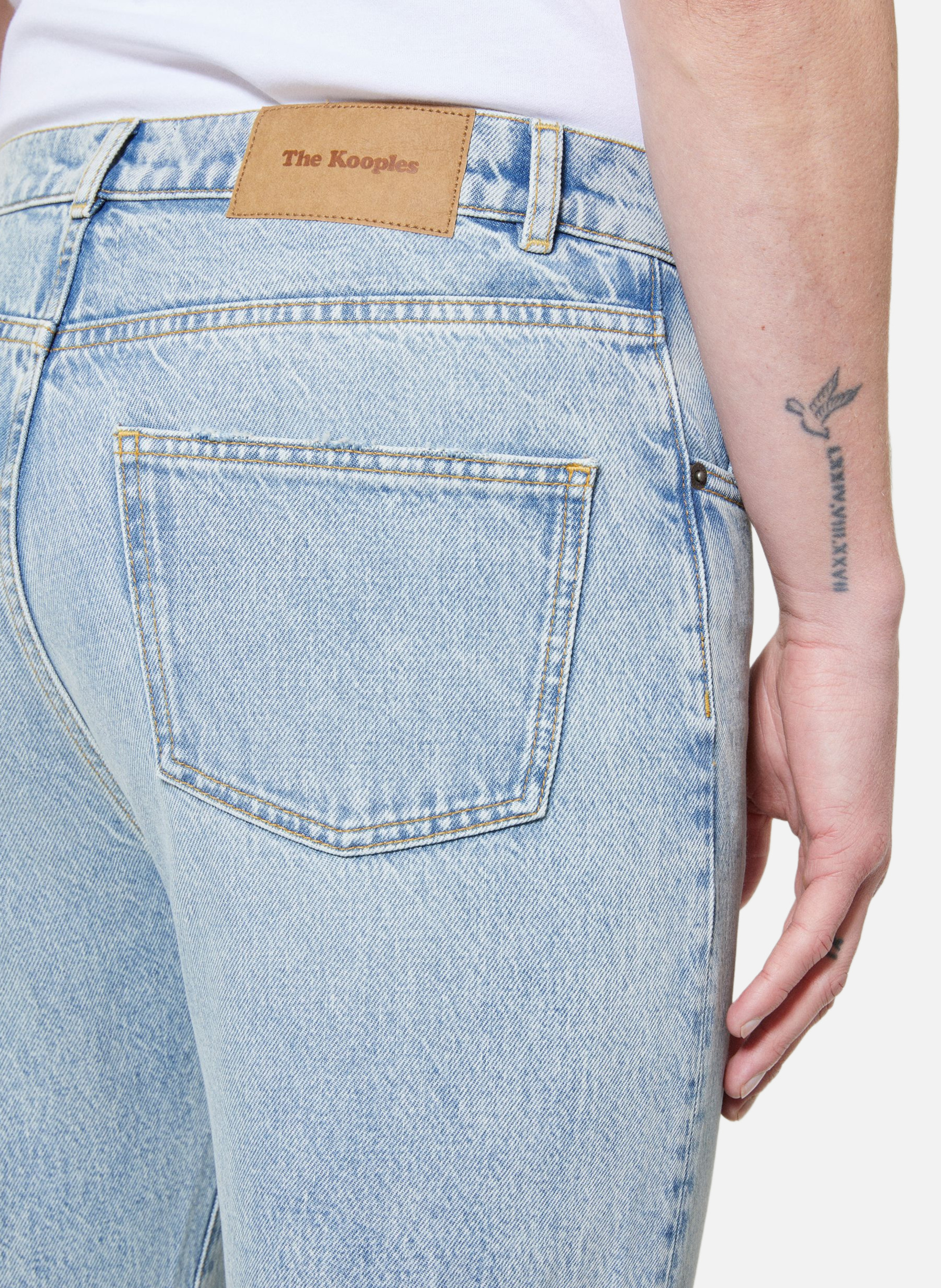Jean droit délavé THE KOOPLES Bleu
