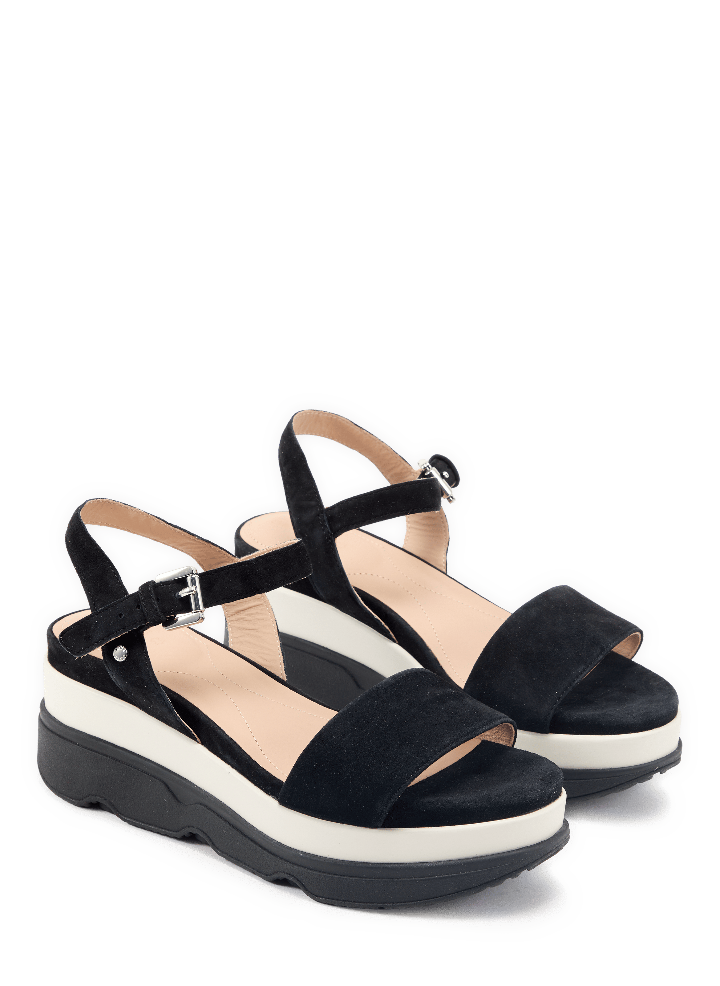 Gardenia leather platform sandals GEOX Black