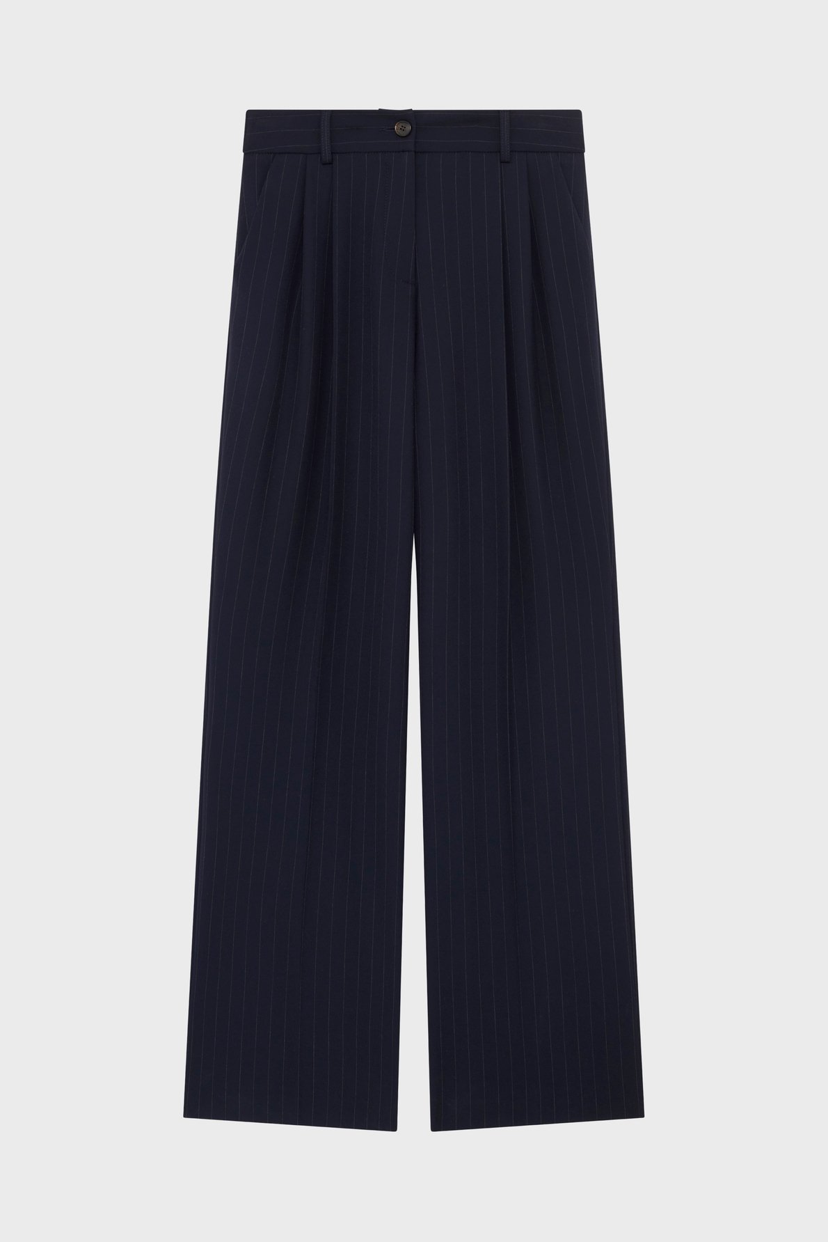 Pantalon de tailleur rayé à pinces - bahia PABLO Bleu