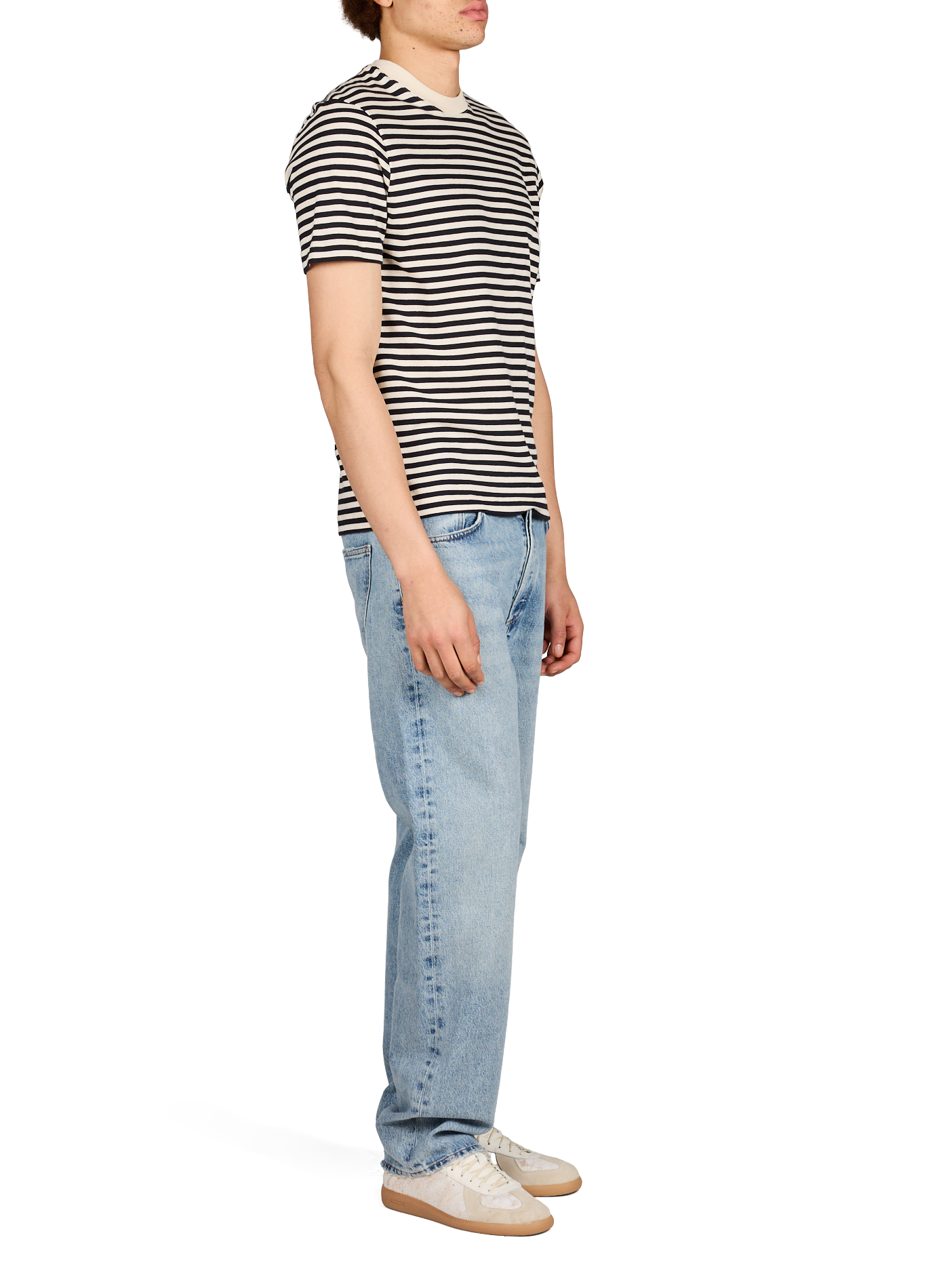 Striped cotton T-shirt AU PRINTEMPS PARIS Blue
