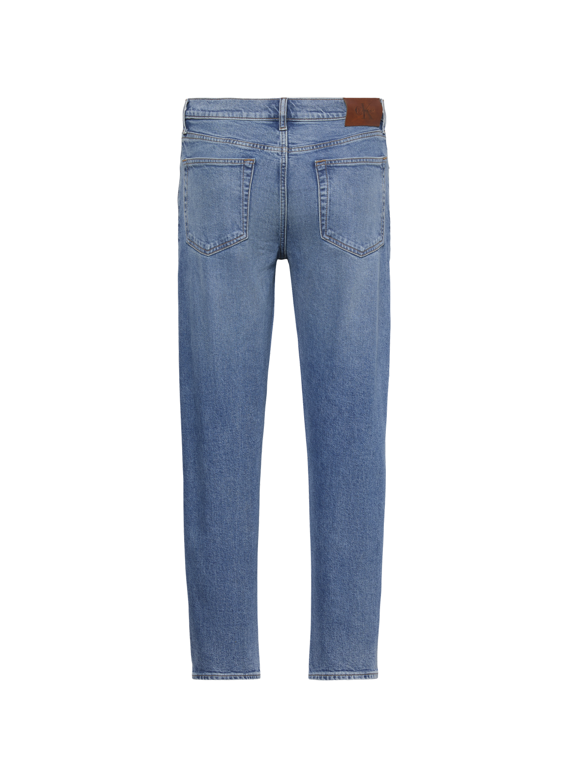 Straight leg tapered jeans in cotton blend CALVIN KLEIN Blue