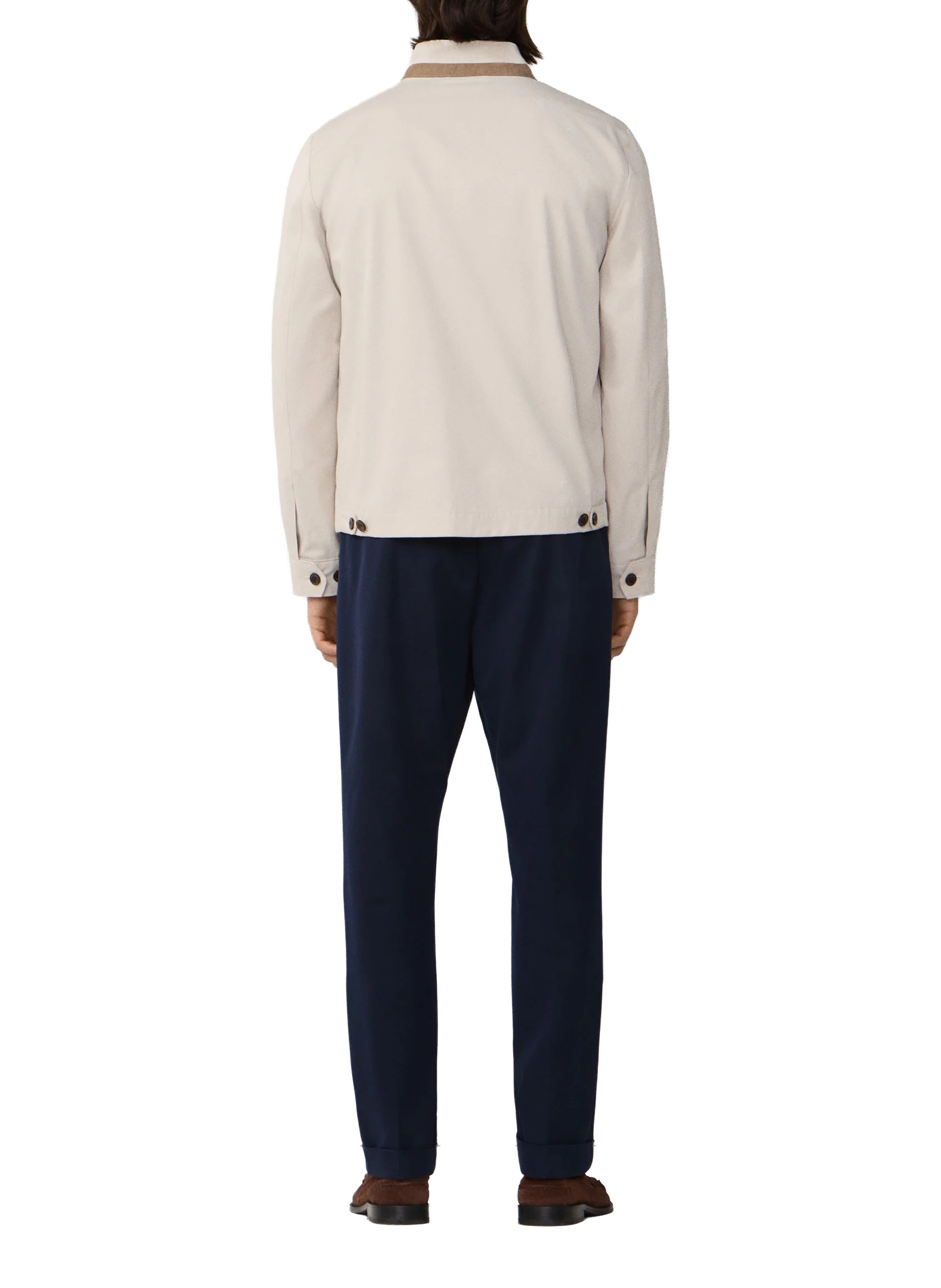 Recht jasje met opstaande kraag HACKETT Beige