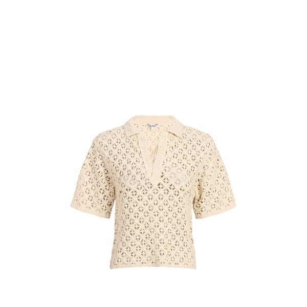 Top tricoté à sequins en coton Top tricoté à sequins en coton