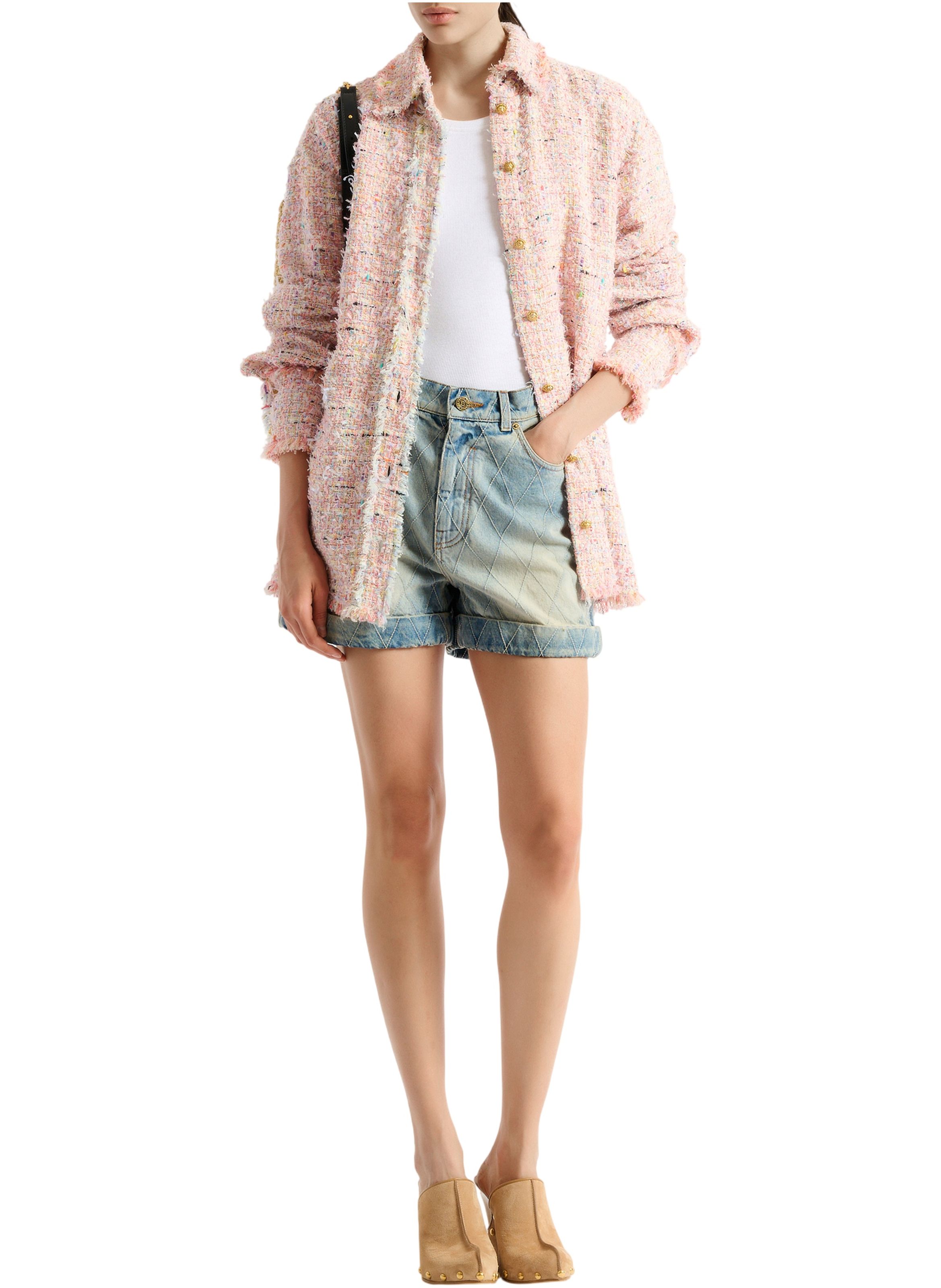 Surchemise en tweed BALMAIN Rose