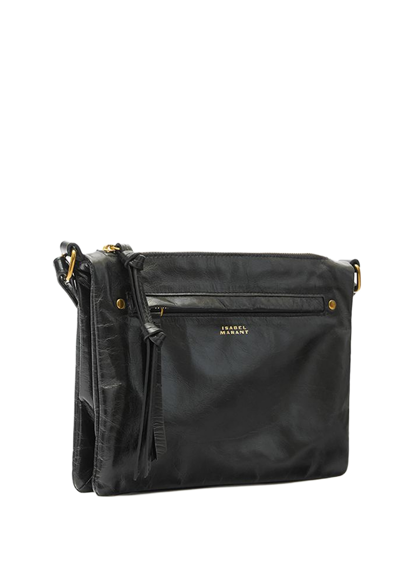 Sac bandoulière Winna Duo en cuir ISABEL MARANT Noir