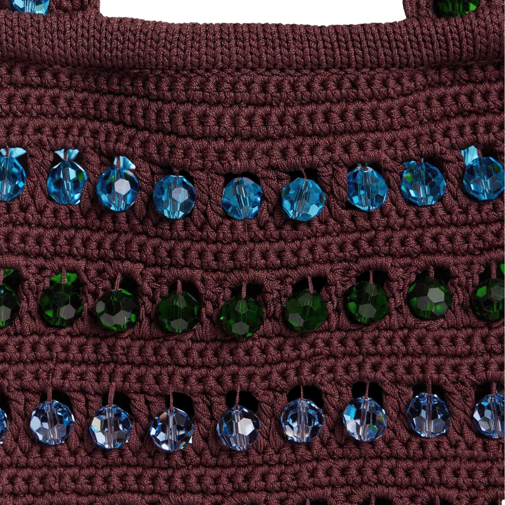 Sac crochet en perles SANDRO Marron