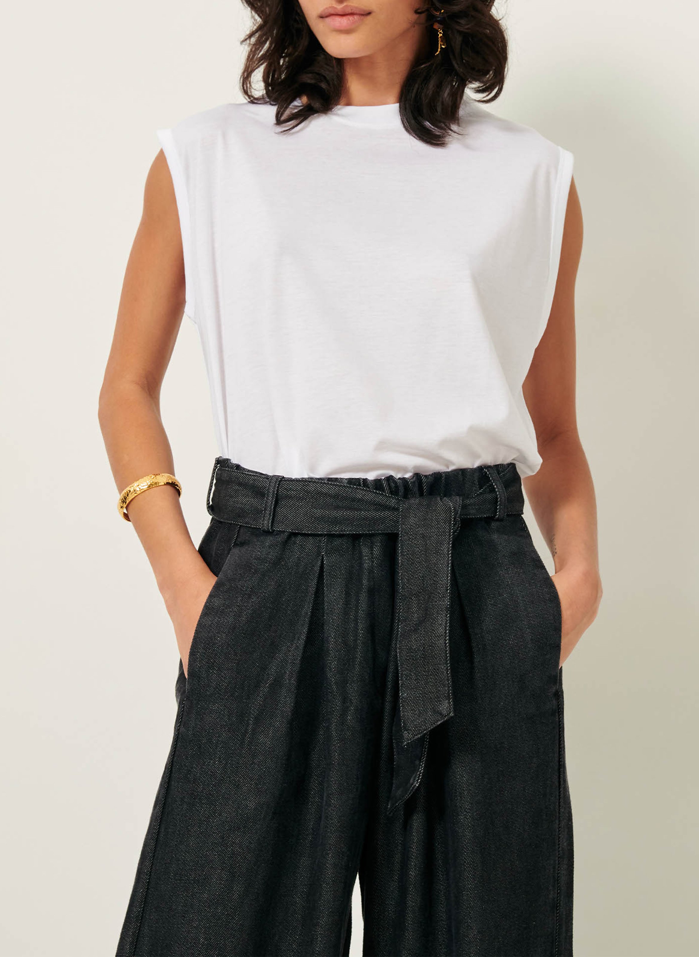 Tee-shirt ample col rond deedoo SESSUN Blanc