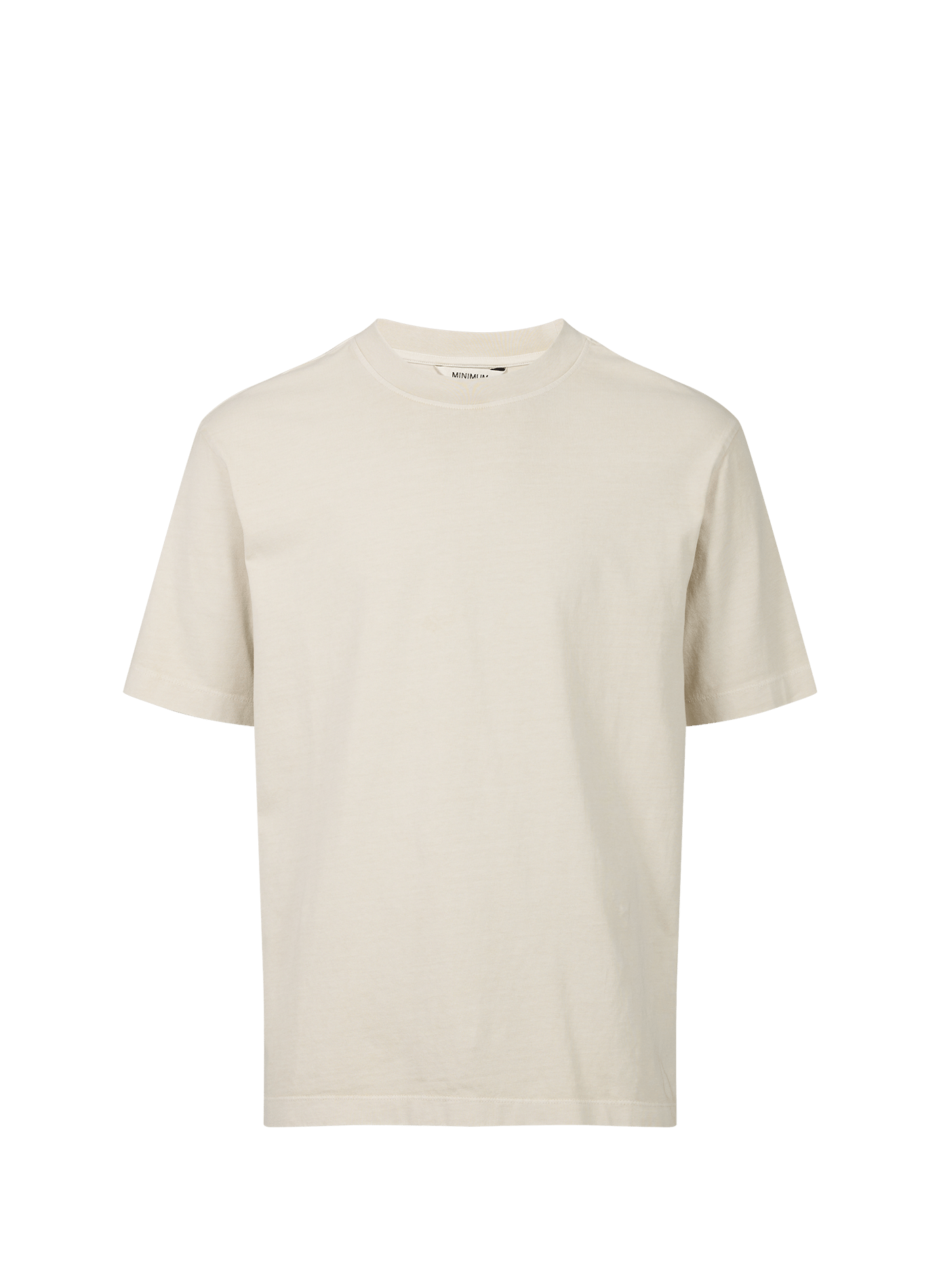 T-shirt droit manches courtes en coton MINIMUM Beige