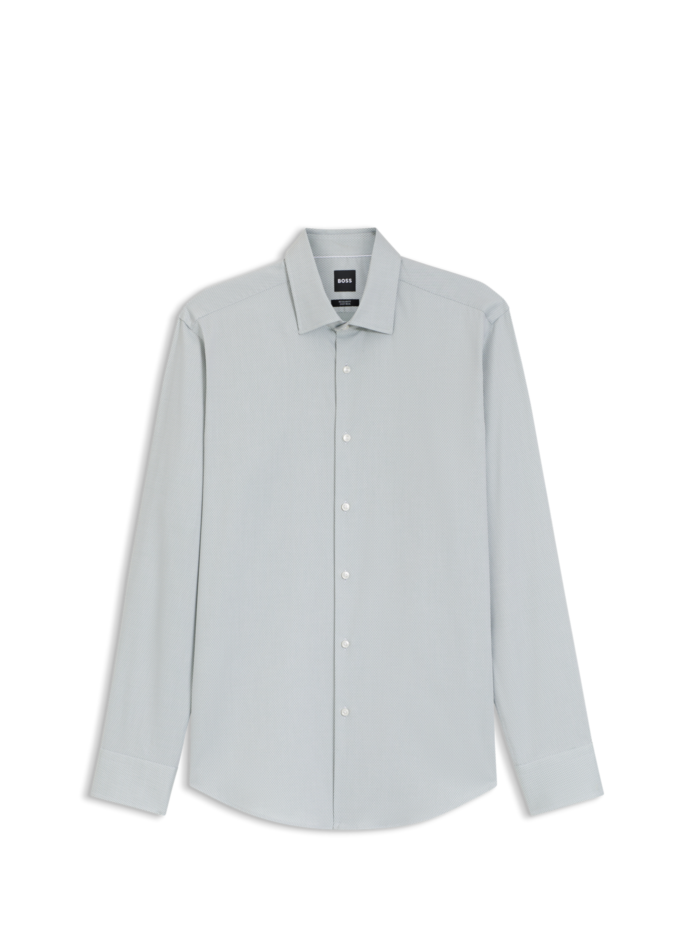 Camisa de manga larga de ratier de algodón BOSS Verde