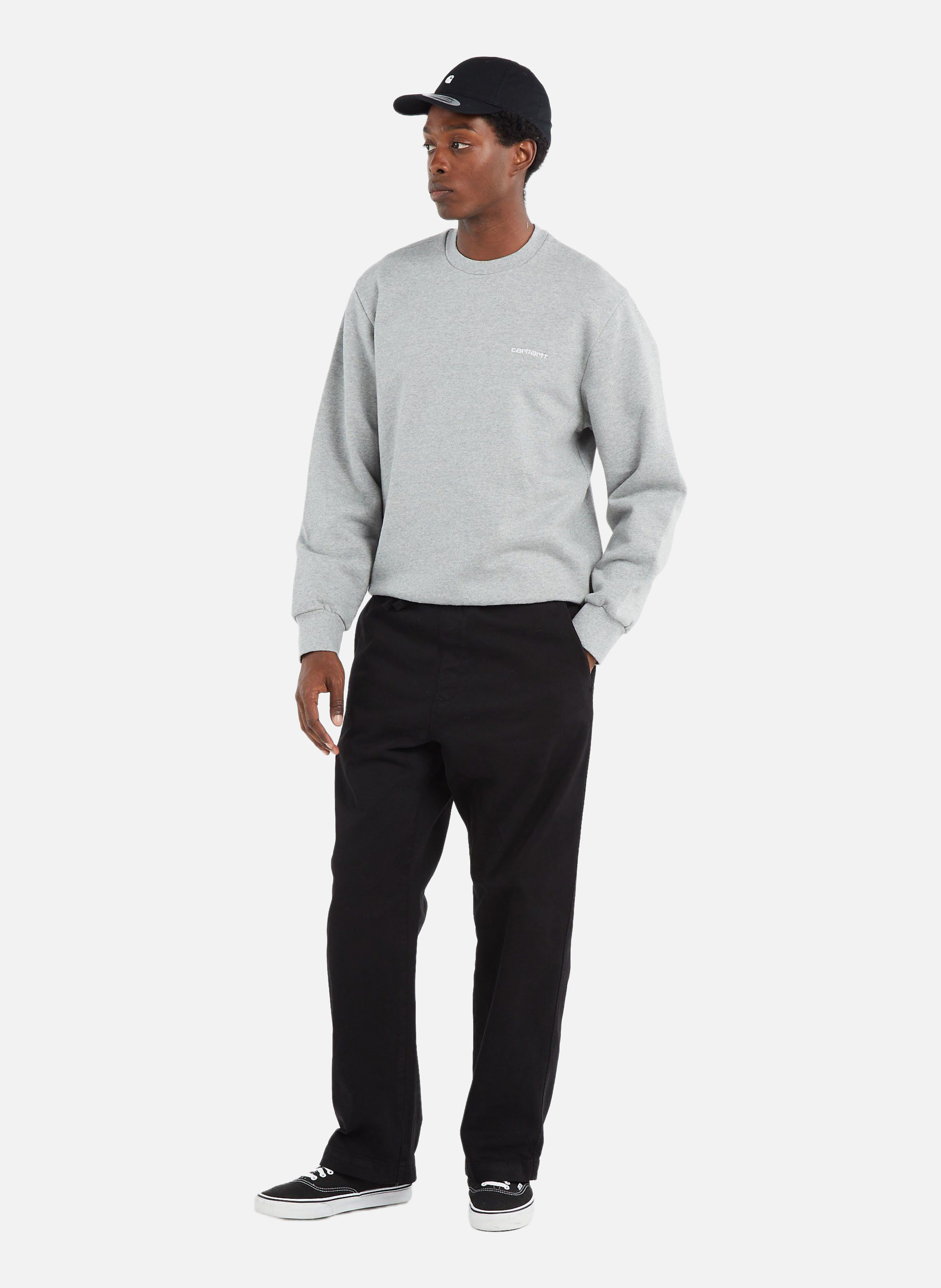 Sweatshirt script embroidery sweat CARHARTT WIP Gris