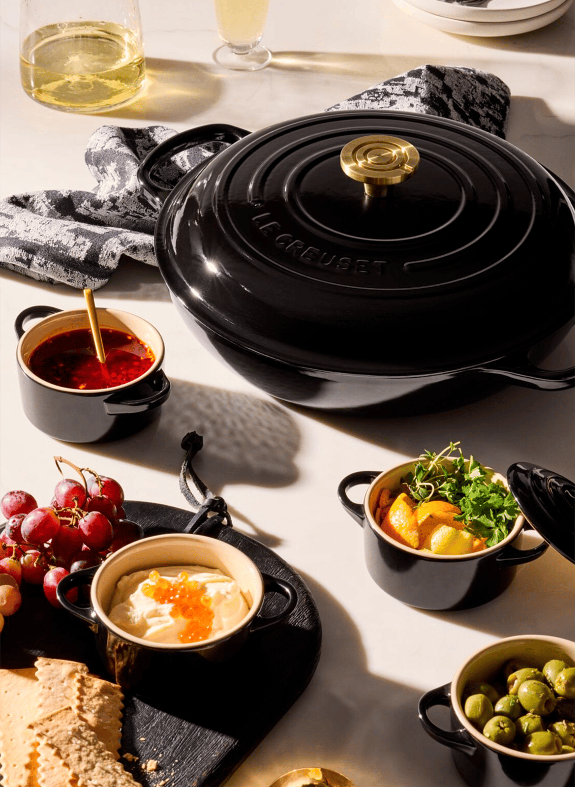 Mini-Kochtopf aus Keramik LE CREUSET Schwarz