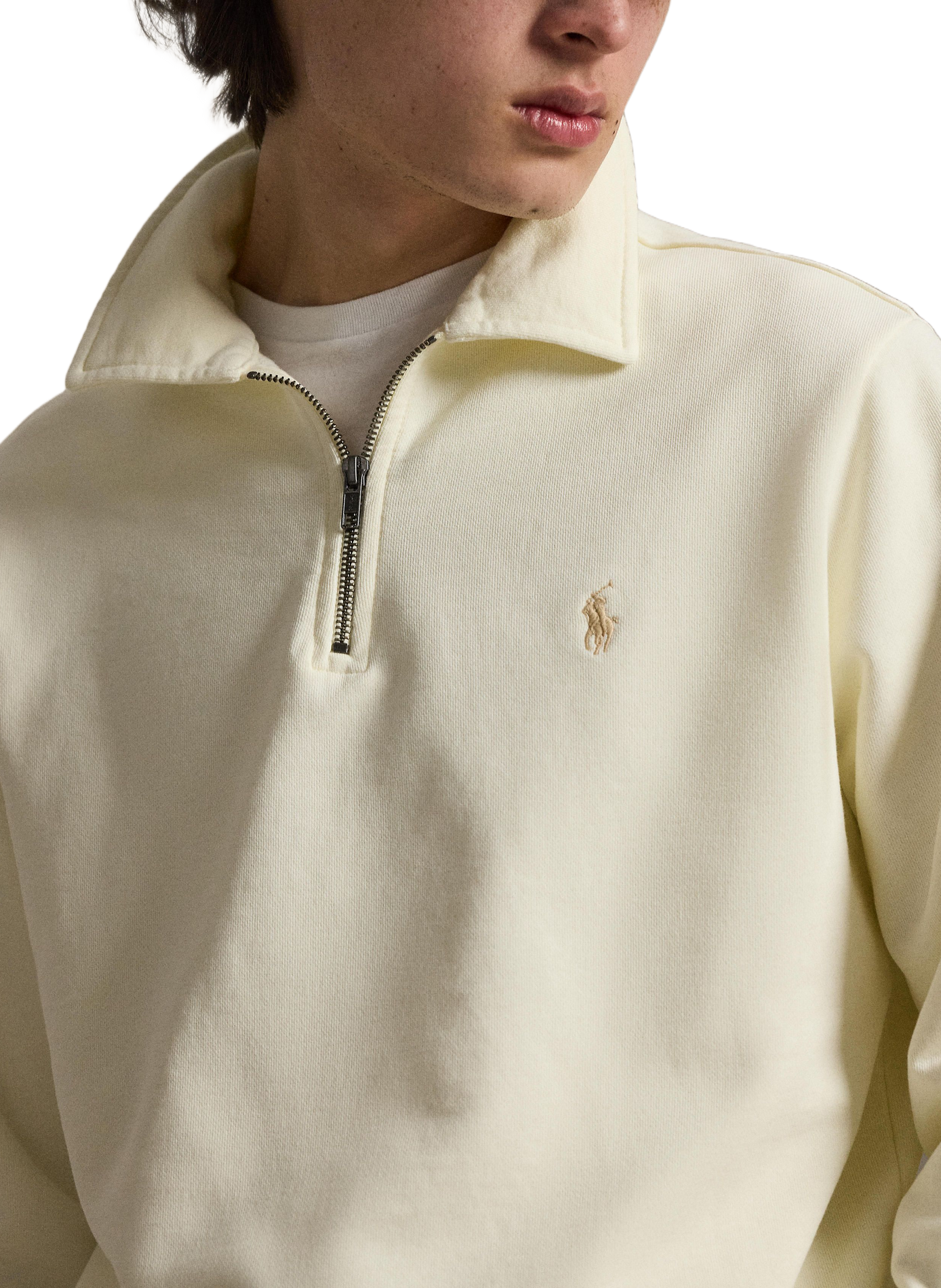 Pull droit à col classique en coton  POLO RALPH LAUREN Beige