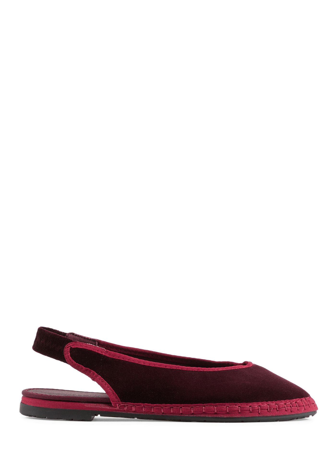 Sling-back linen NARNIA Burgundy