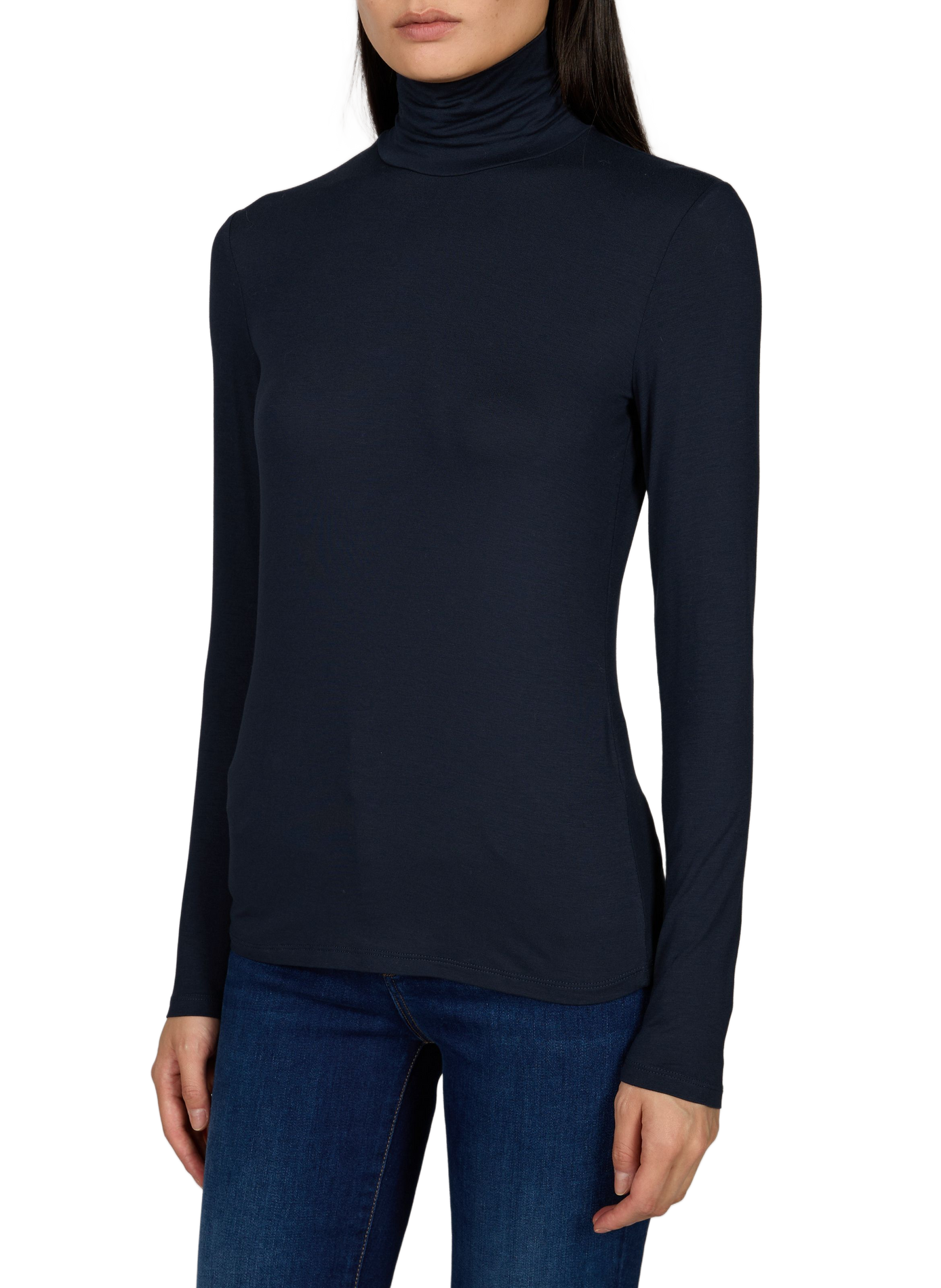 Tee-shirt moulant col roulé MAX MARA WEEK END Bleu