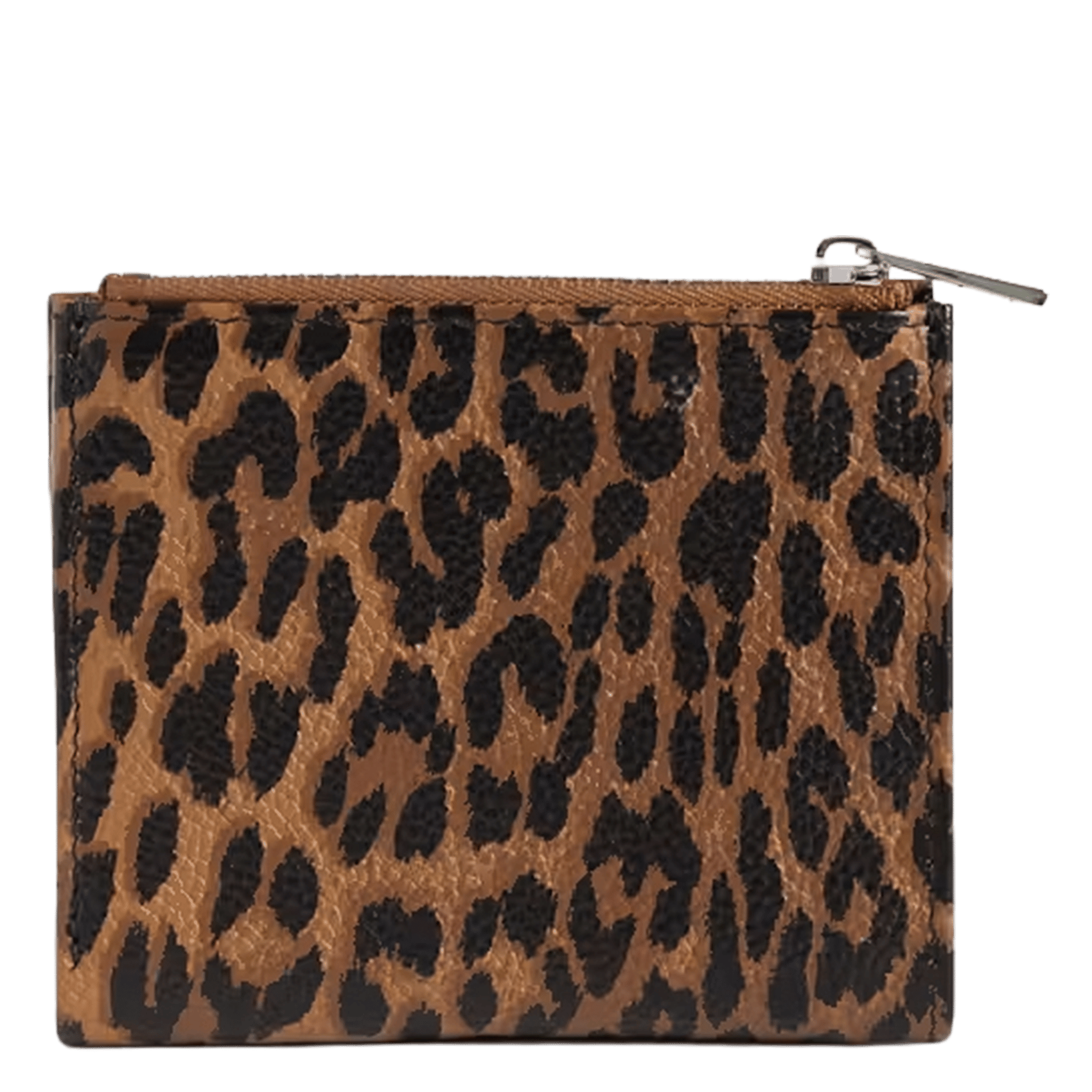 Luipaardprint leren portemonnee zv wallet ZADIG&VOLTAIRE Bruin
