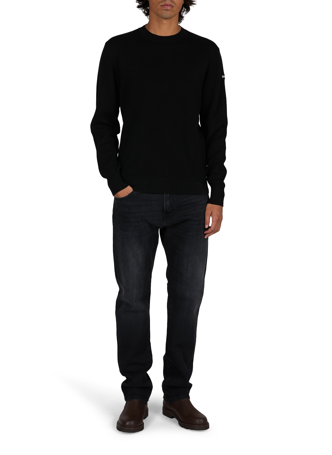 Baumwollpullover SCHOTT Schwarz
