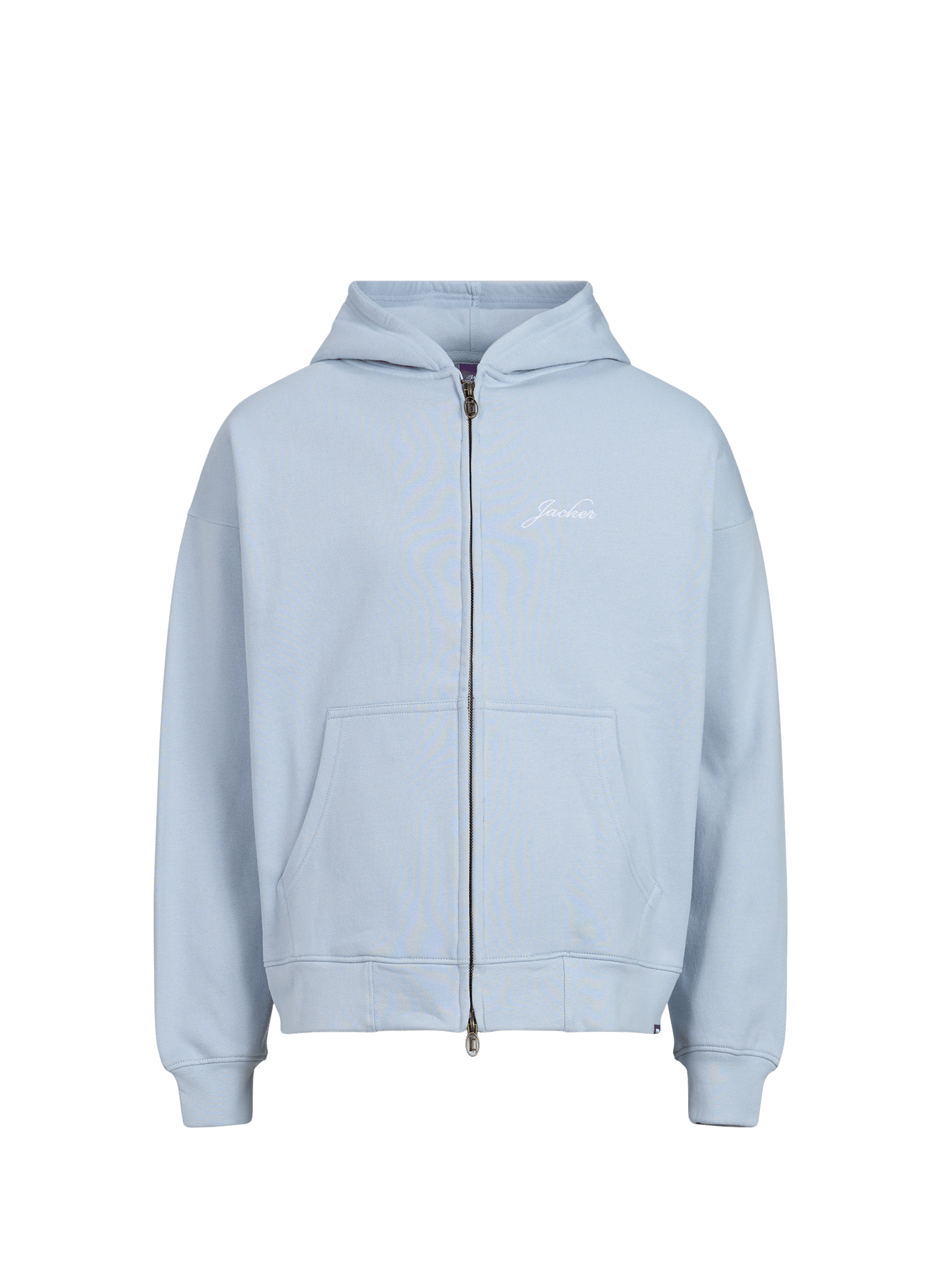 Hoodie zippé en coton JACKER. Blau
