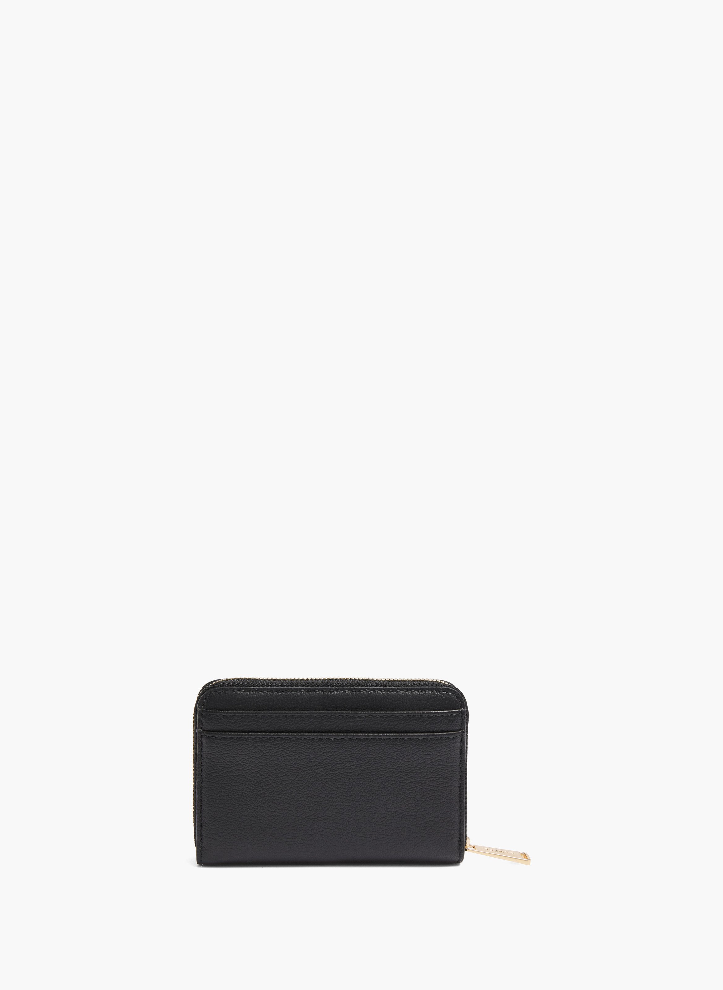 Porte-cartes bcbg lancel à fermeture circulaire en cuir noir LANCEL Noir