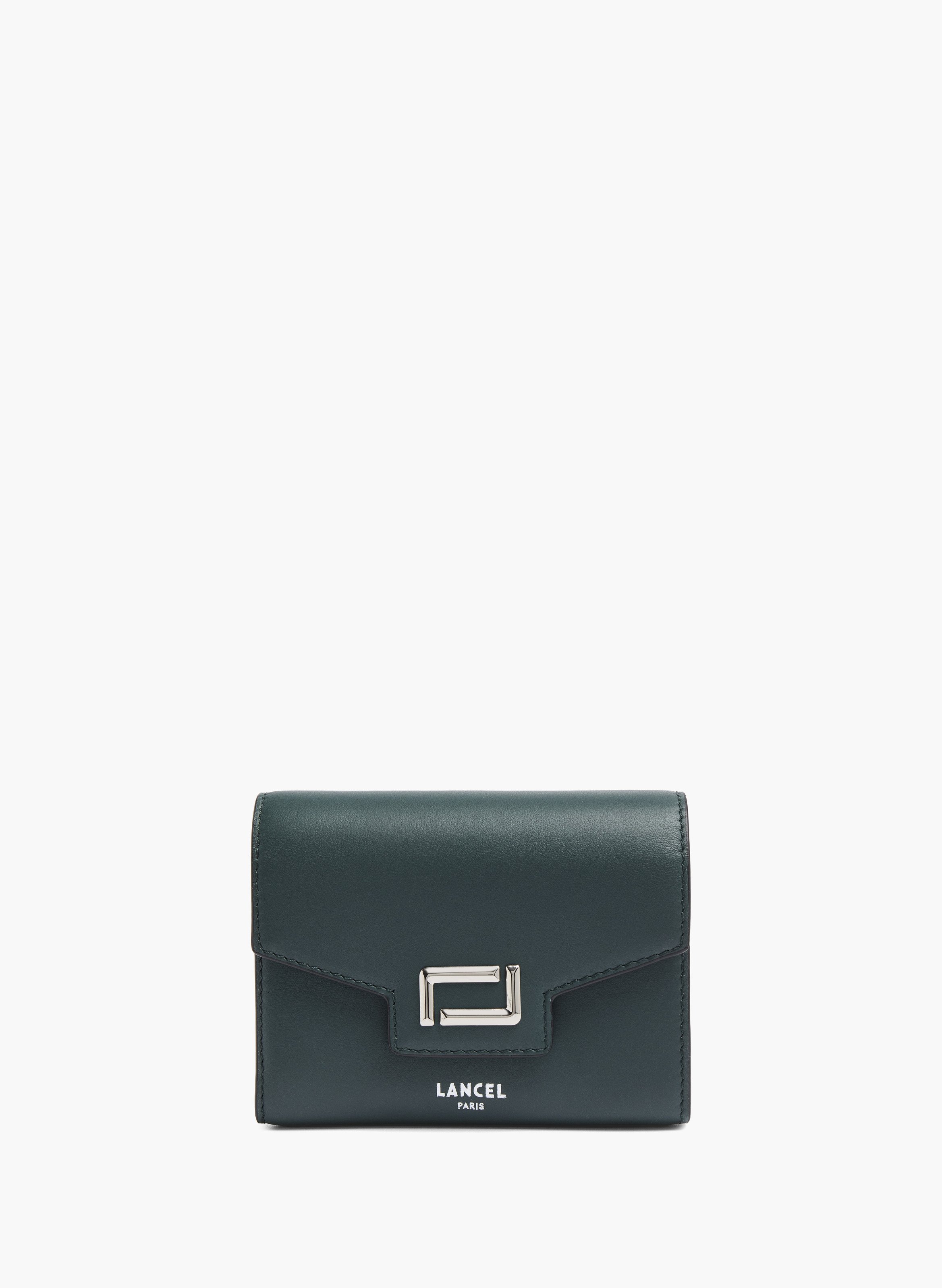 Portefeuille rectangulaire à rabat angele lancel - cuir lisse de vachette LANCEL Vert