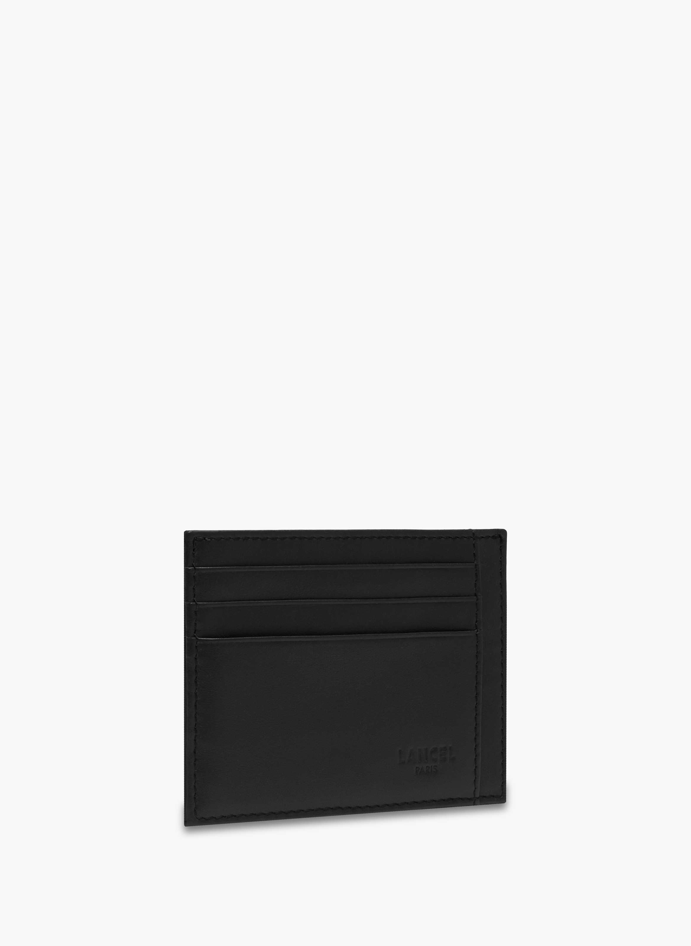 Porte-cartes léon de lancel en cuir LANCEL Noir