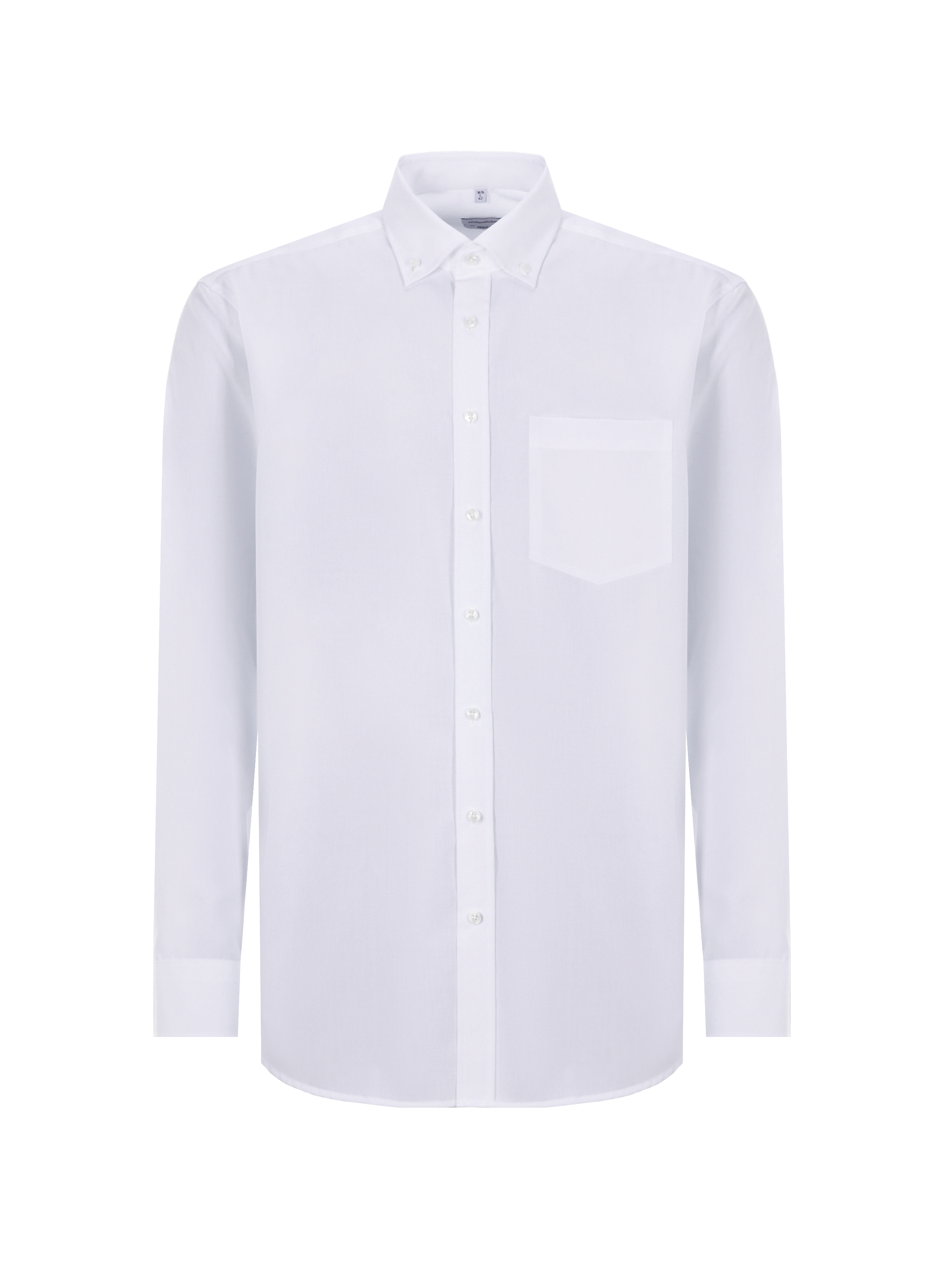 Button Down long-sleeve cotton Shirt SEIDENSTICKER White