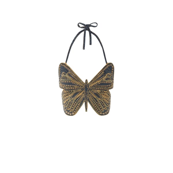 Top papillon en jean