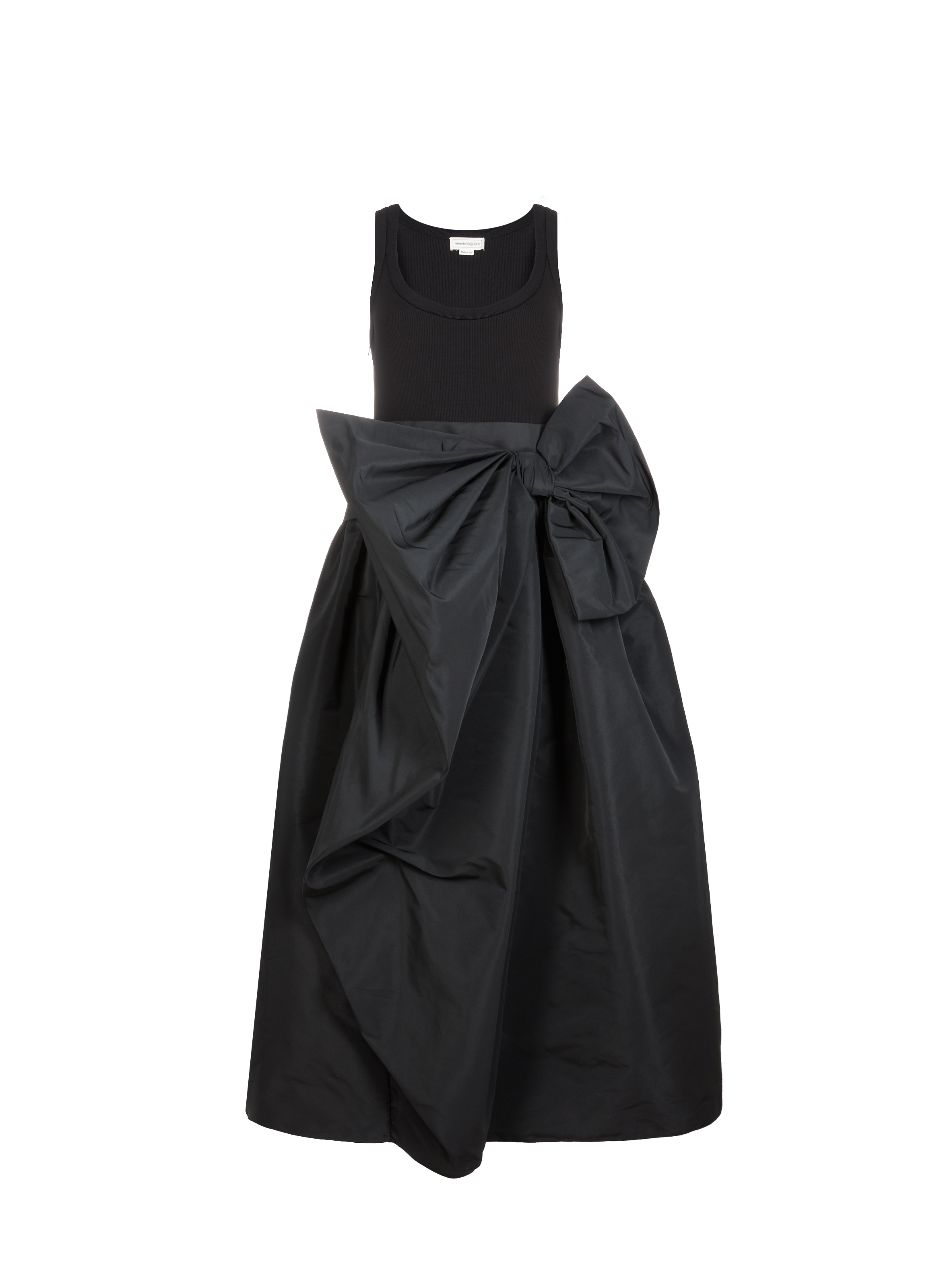 Robe longue évasée  ALEXANDER MCQUEEN Noir