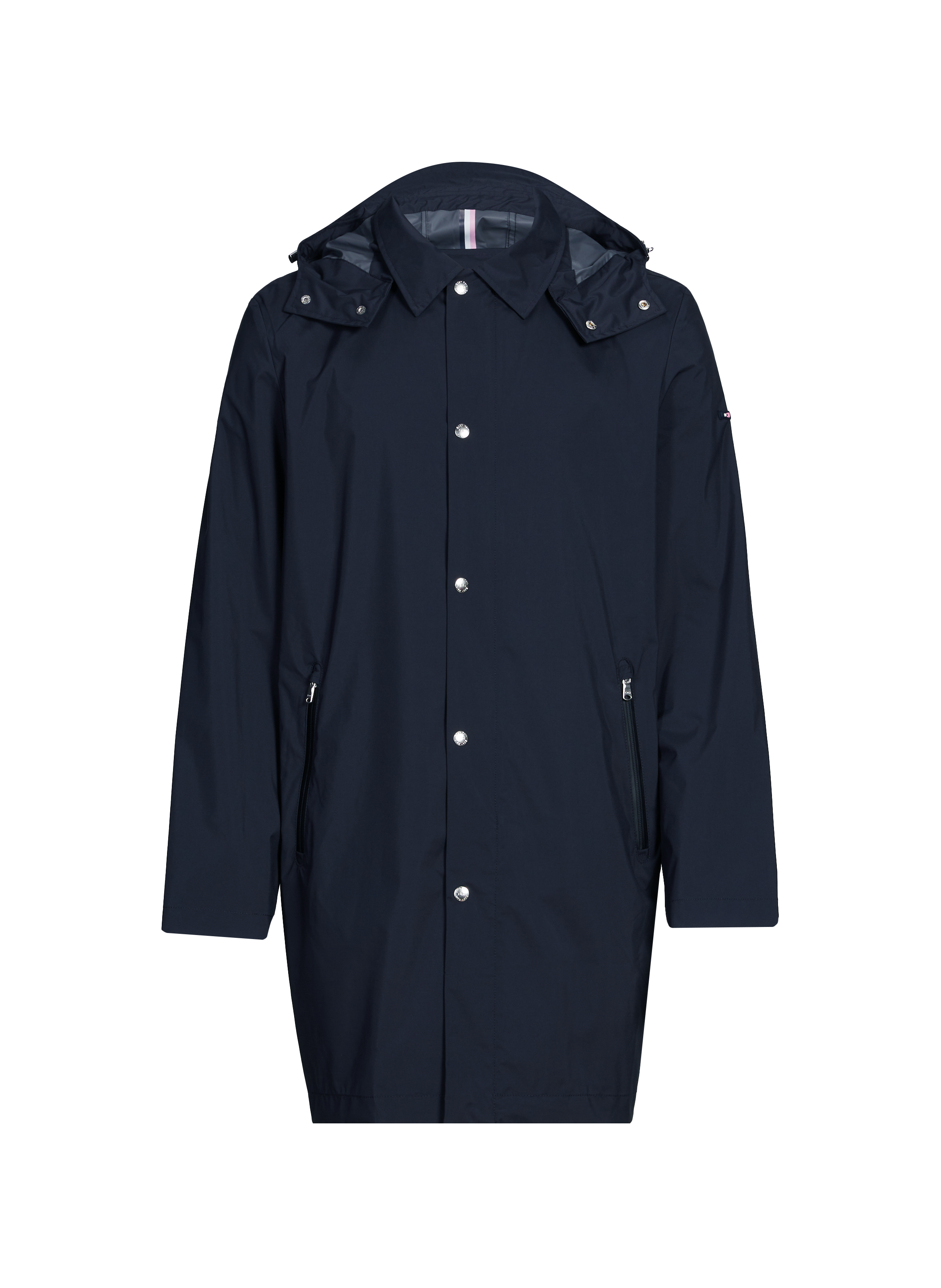 Parka  droite à capuche amovible EDEN PARK Bleu