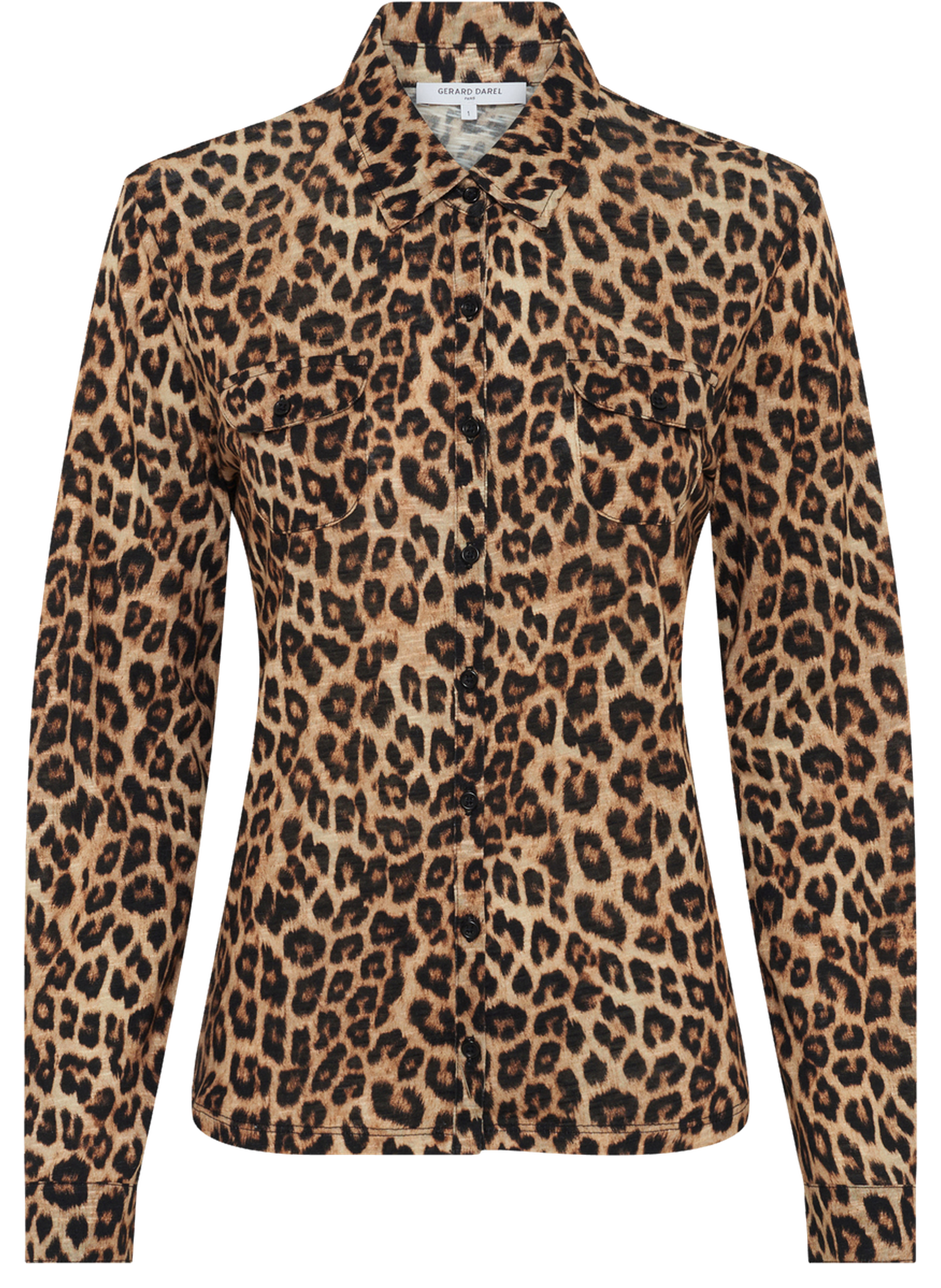 Chemise léopard en jersey - heloise GERARD DAREL Marron
