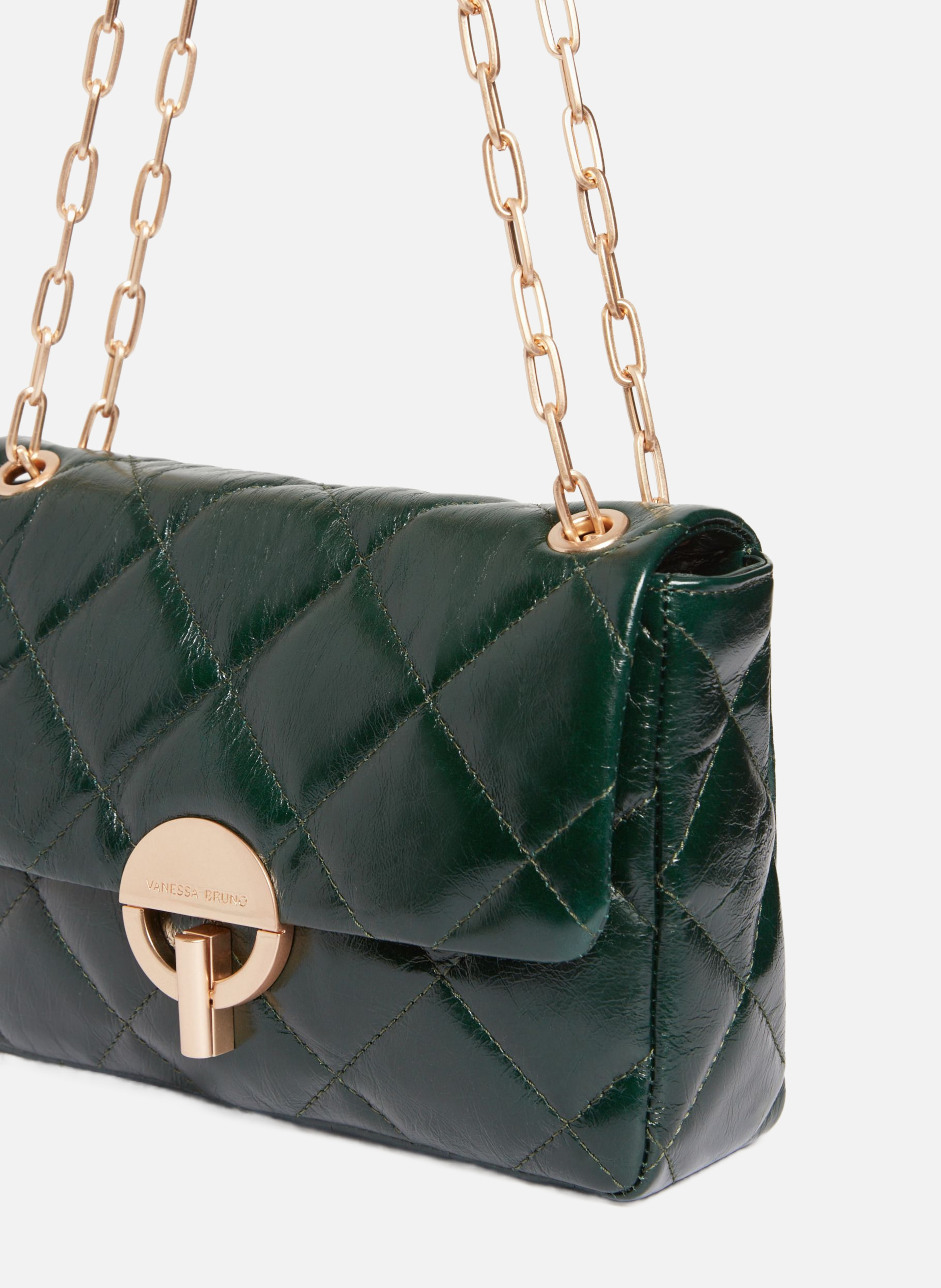 Grand sac moon en cuir VANESSA BRUNO Vert