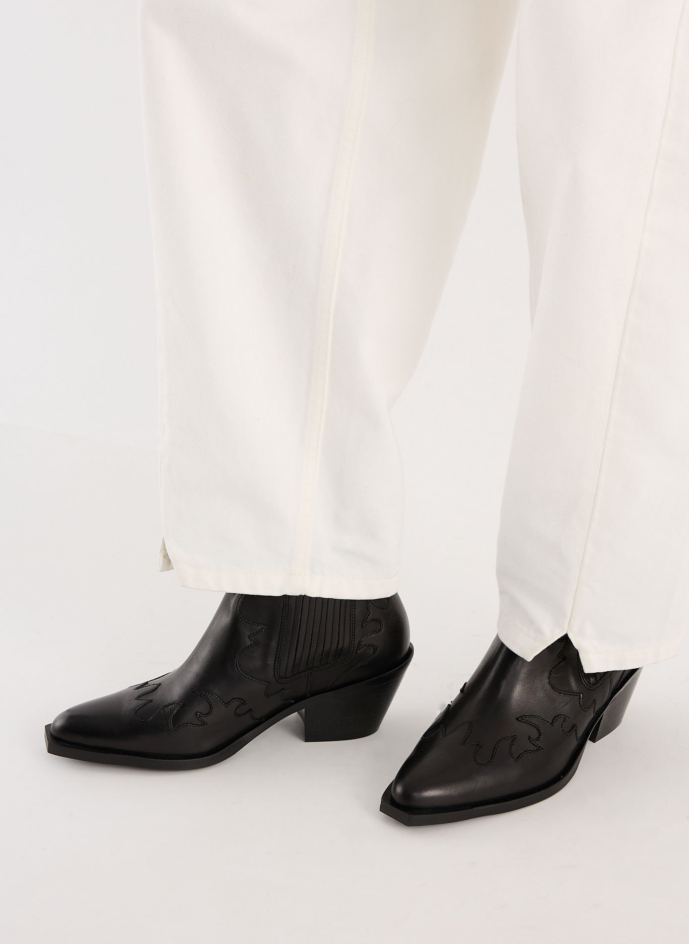 Bottines santiags en cuir SAISON 1865 Noir